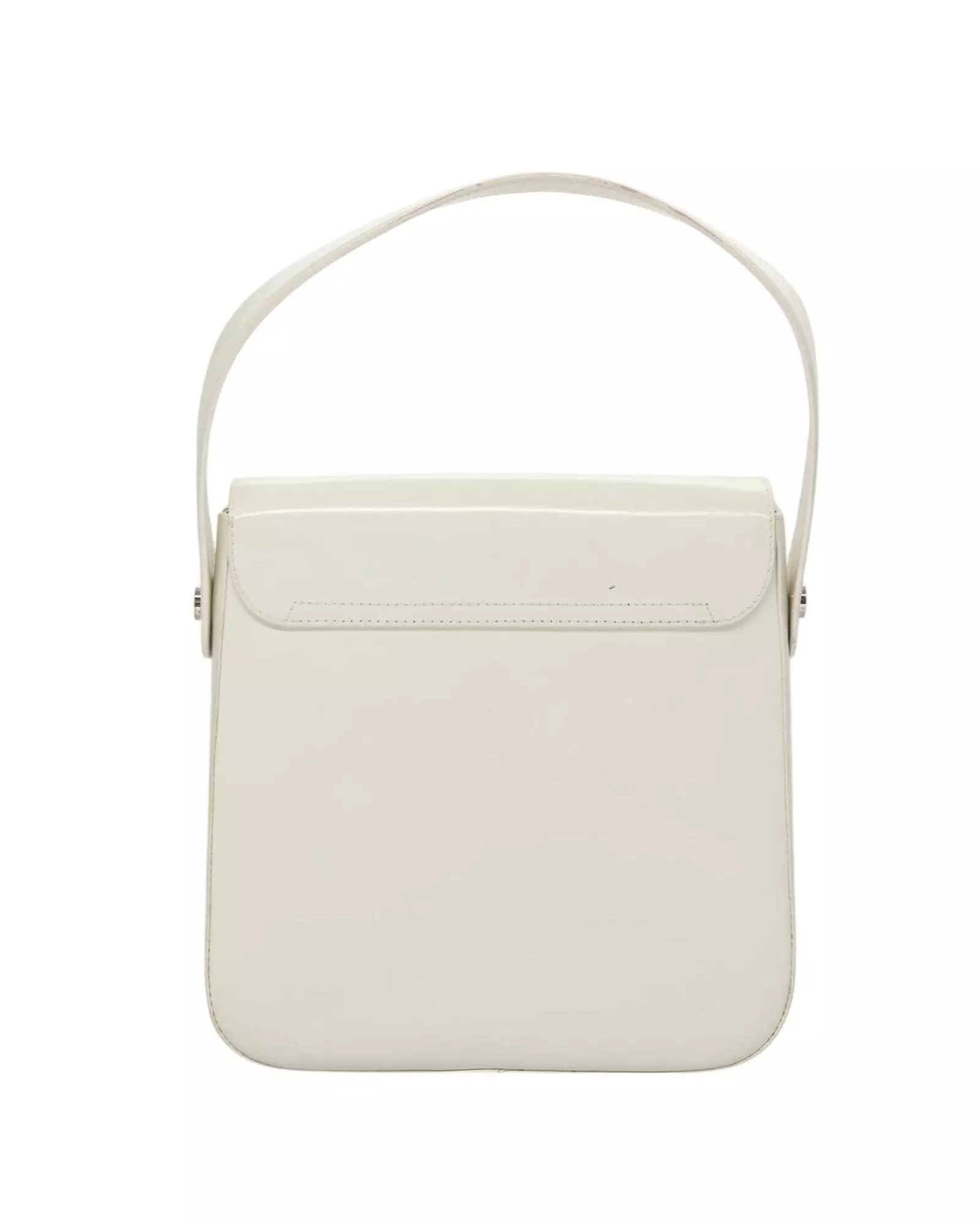 Preloved Top Handle Leather Bag Classic Style Wo - White Handbags alternative image