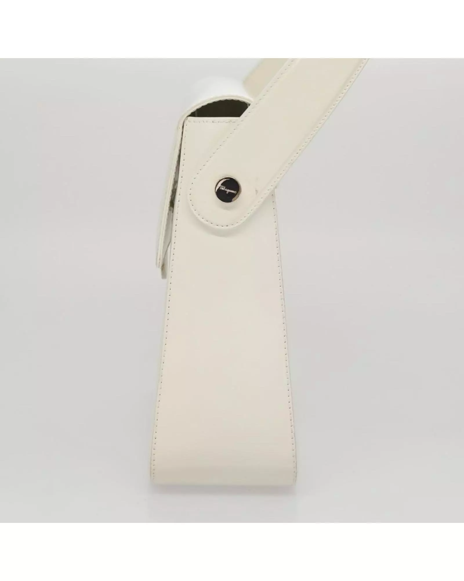 Preloved Top Handle Leather Bag Classic Style Wo - White Handbags alternative image