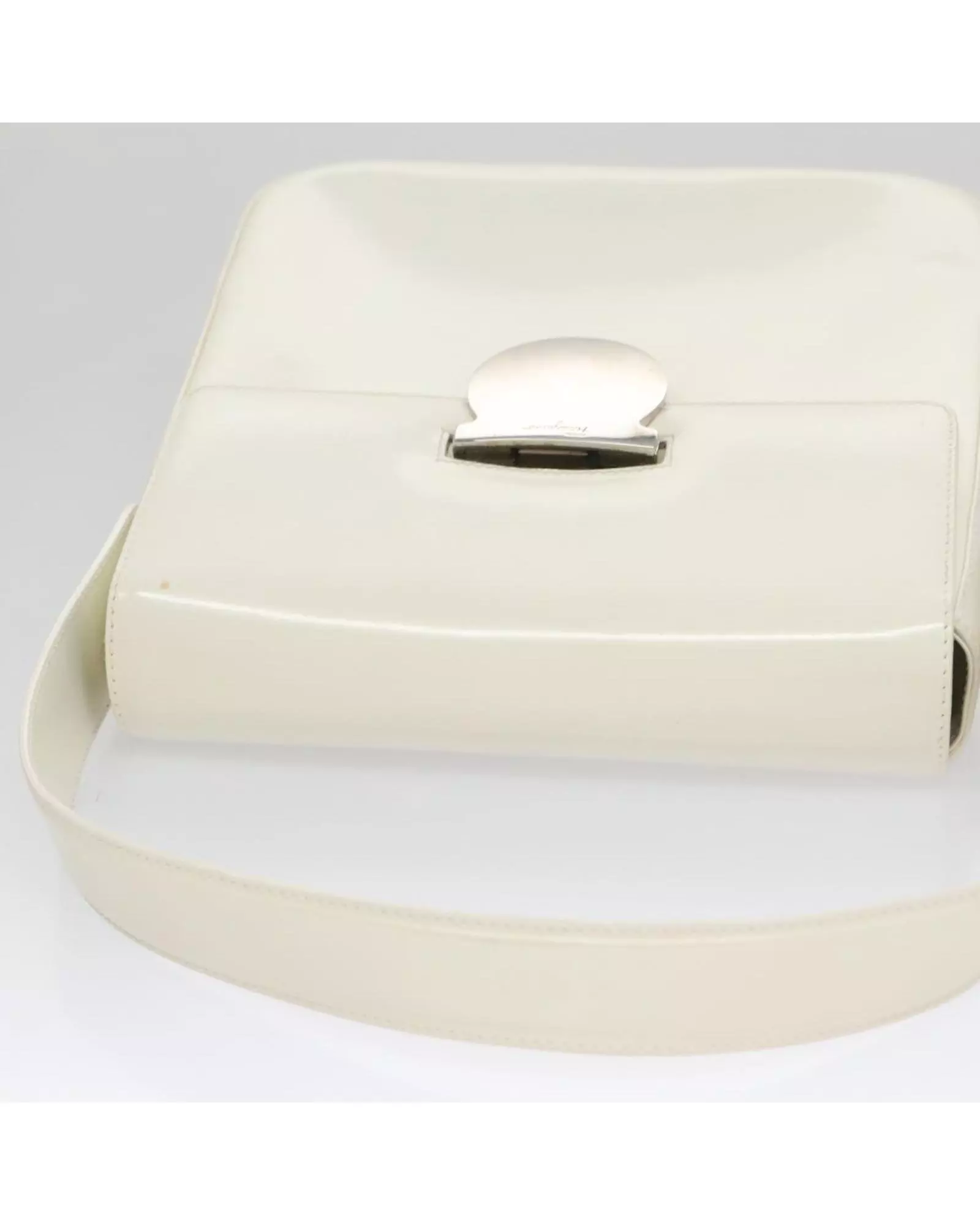 Preloved Top Handle Leather Bag Classic Style Wo - White Handbags alternative image