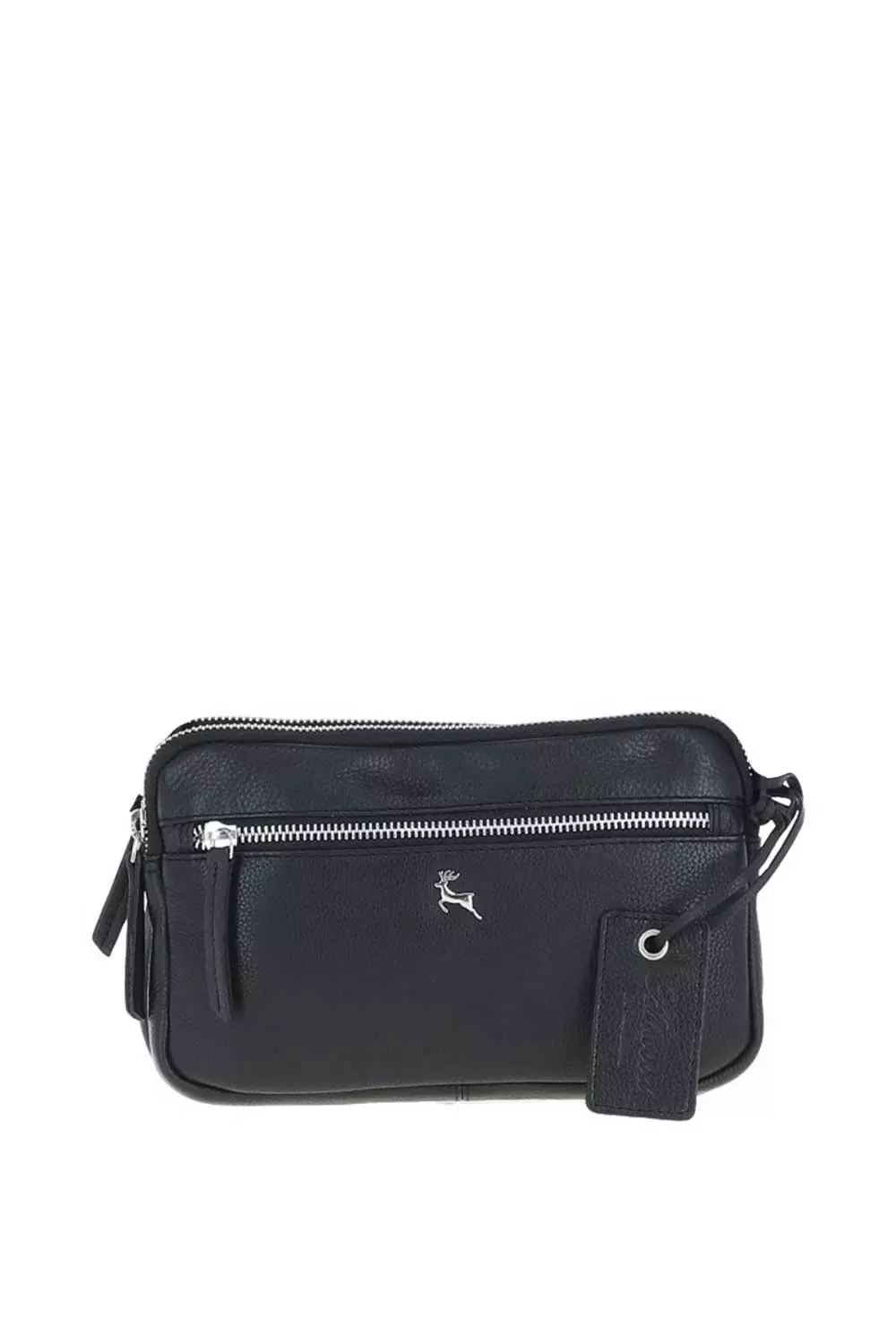 Black 'Sterling' Real Leather Crossbody Bag alternative image
