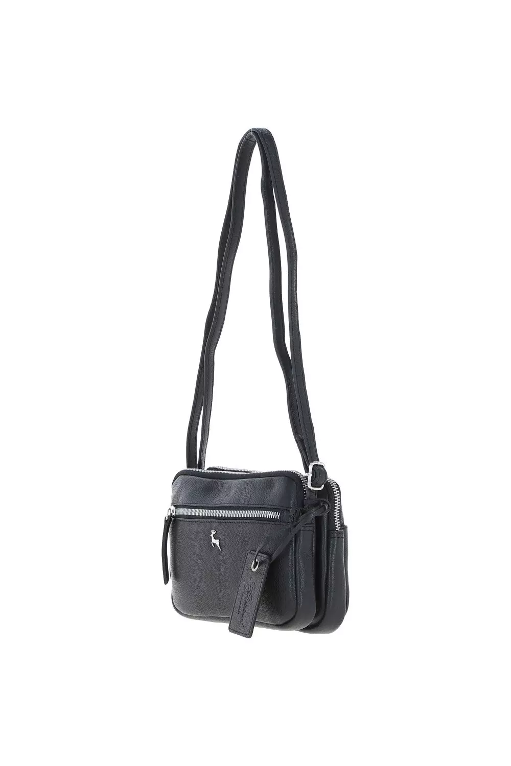 Black 'Sterling' Real Leather Crossbody Bag alternative image