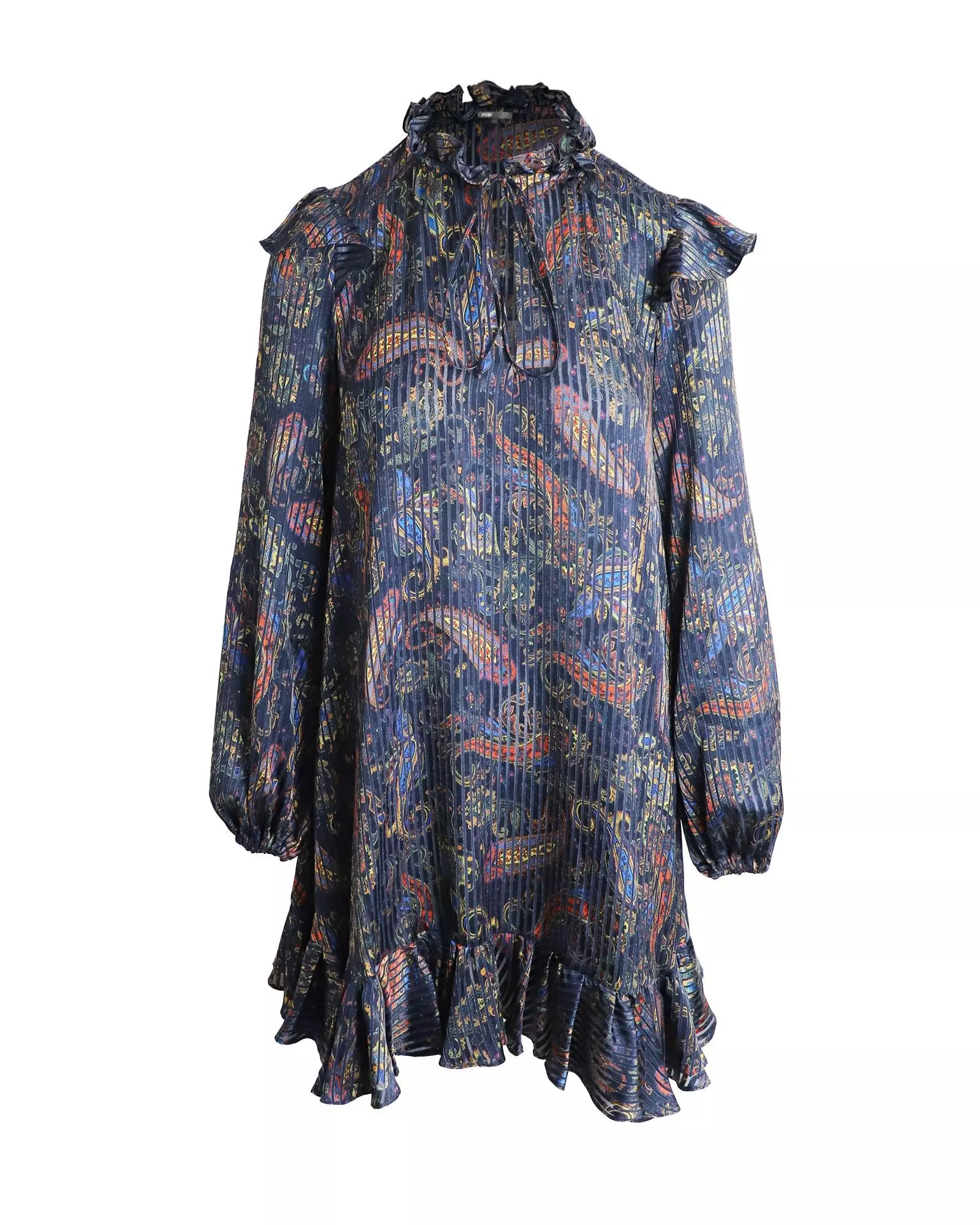 Multi Preloved Paisley Print Mini Dress Women - Multicolor Print Midi alternative image