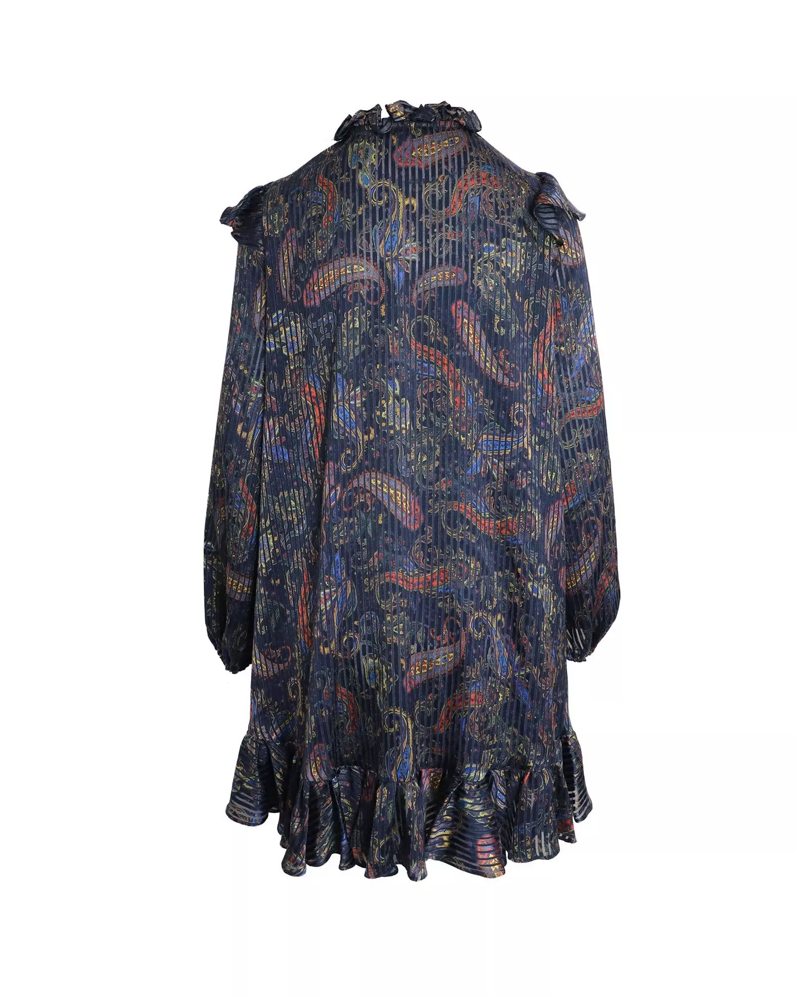 Multi Preloved Paisley Print Mini Dress Women - Multicolor Print Midi alternative image