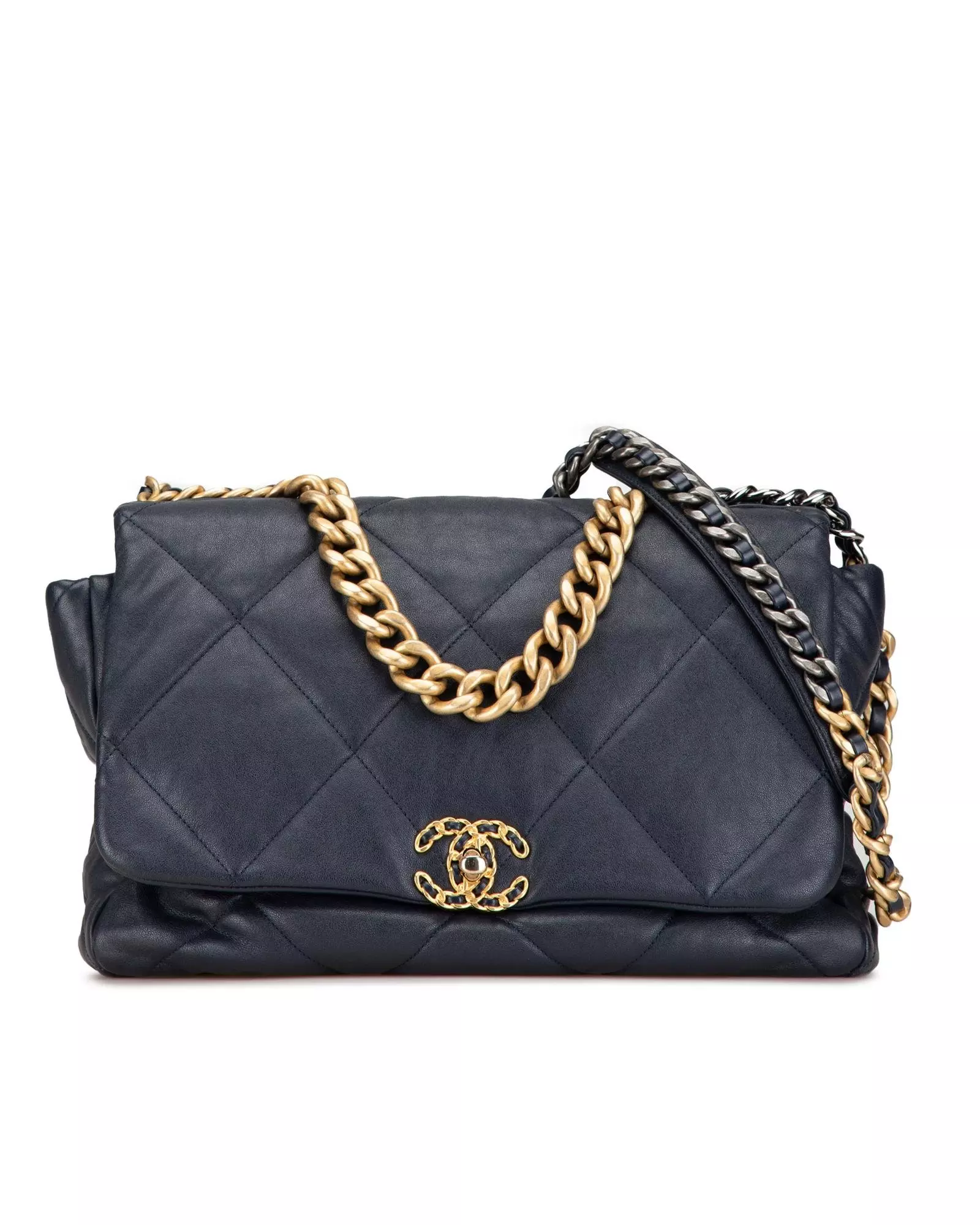 Preloved 22 Medium Quilted Lambskin Shoulder Bag Women - Blue alternative image