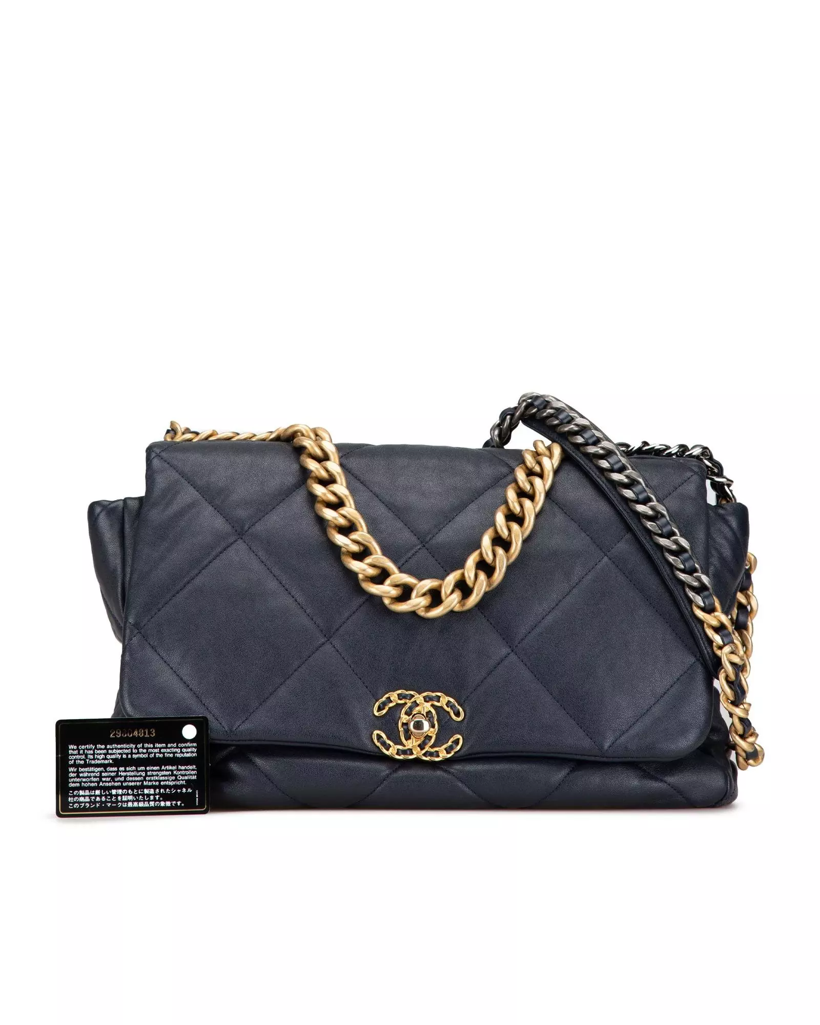 Preloved 22 Medium Quilted Lambskin Shoulder Bag Women - Blue alternative image