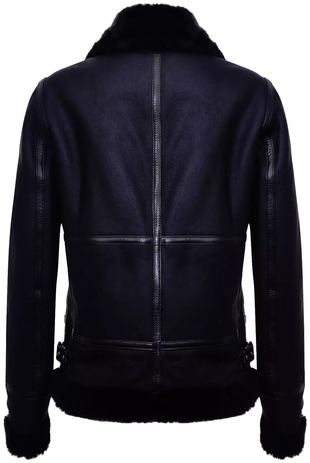 Black B3 Sheepskin Leather Jacket-Campinas alternative image