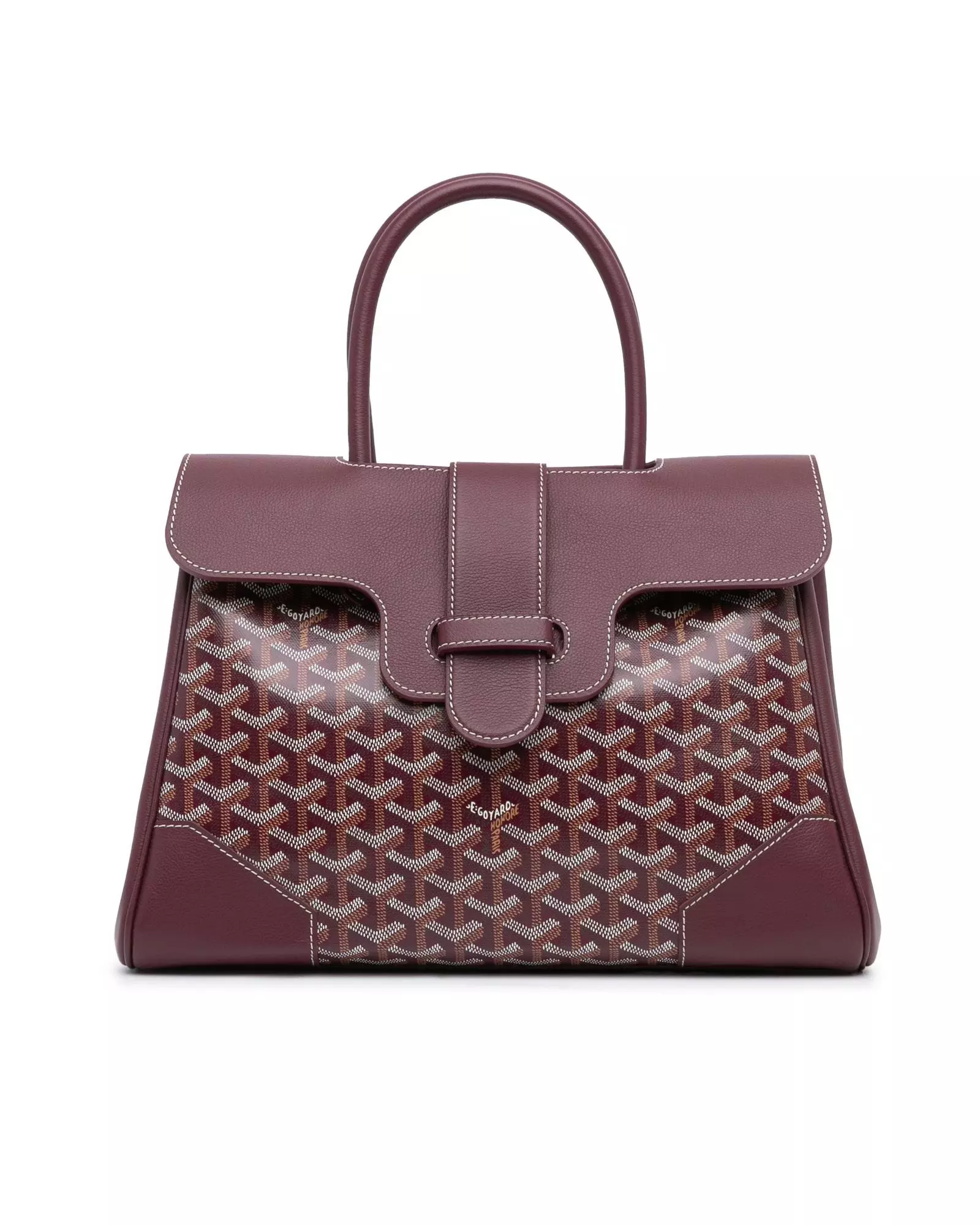 Preloved Anjou Tote Bag Burgundy Leather Tote Women - Red alternative image