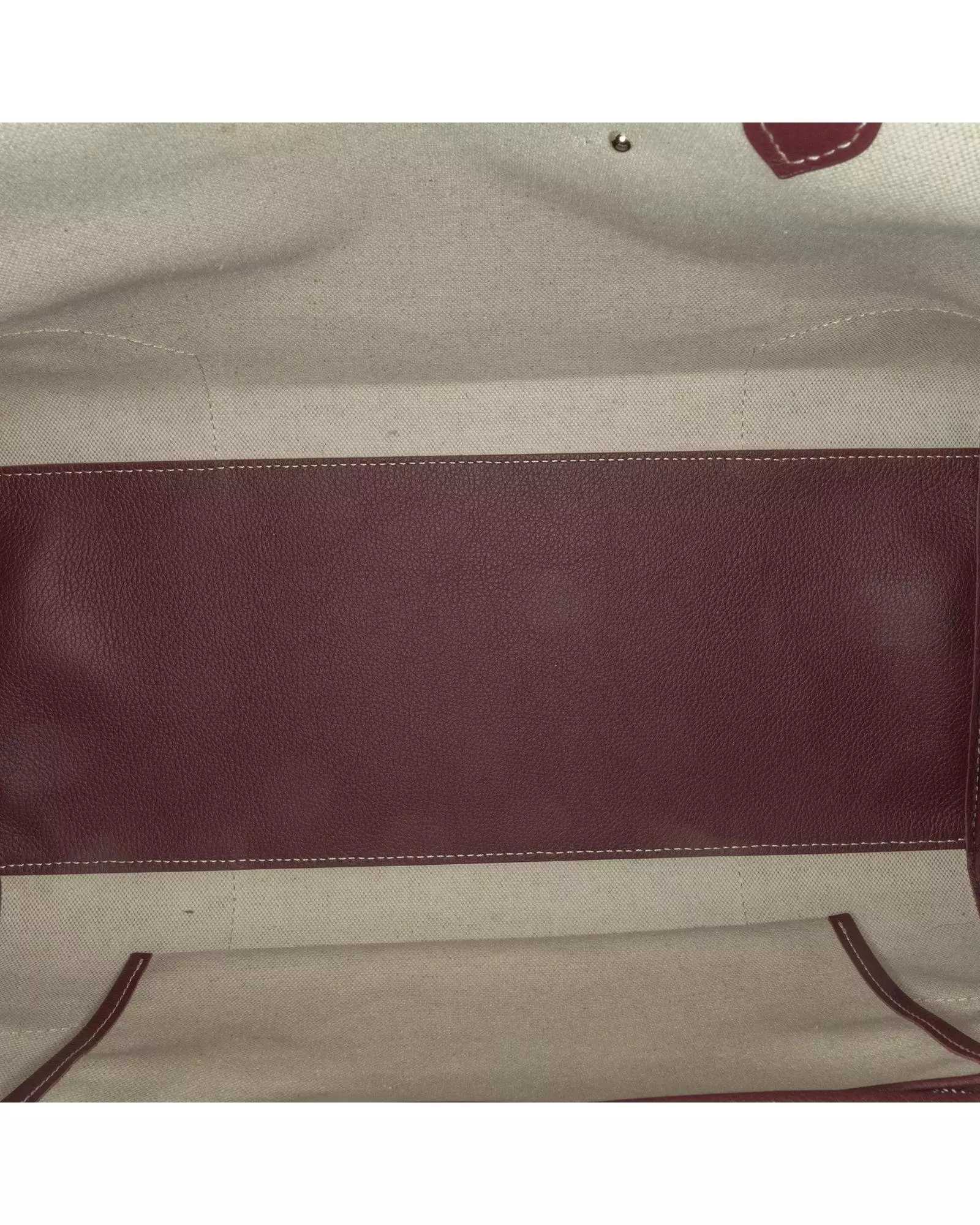 Preloved Anjou Tote Bag Burgundy Leather Tote Women - Red alternative image