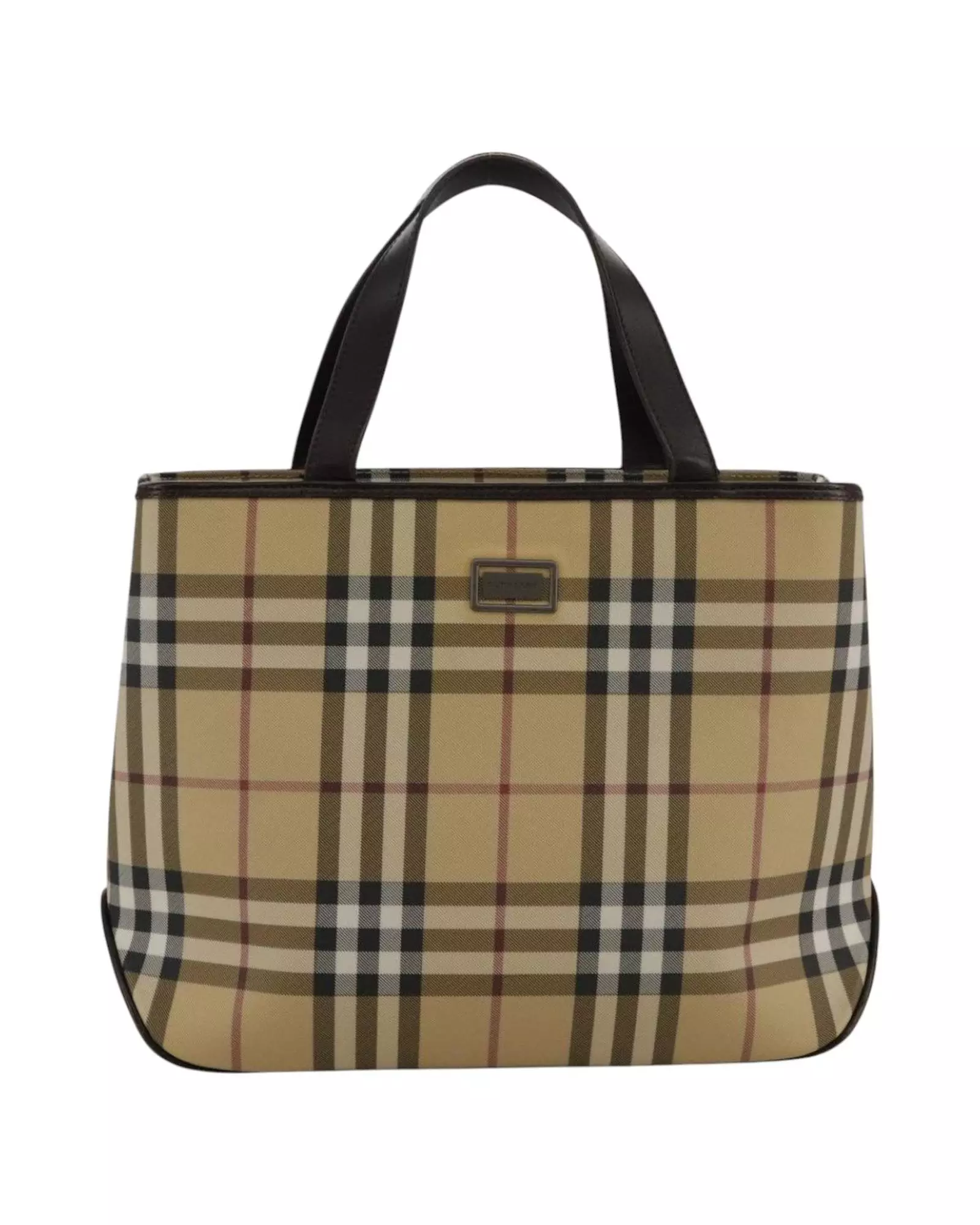 Preloved Haymarket Check Tote Small Tote Bag Wo - Beige Handbags alternative image