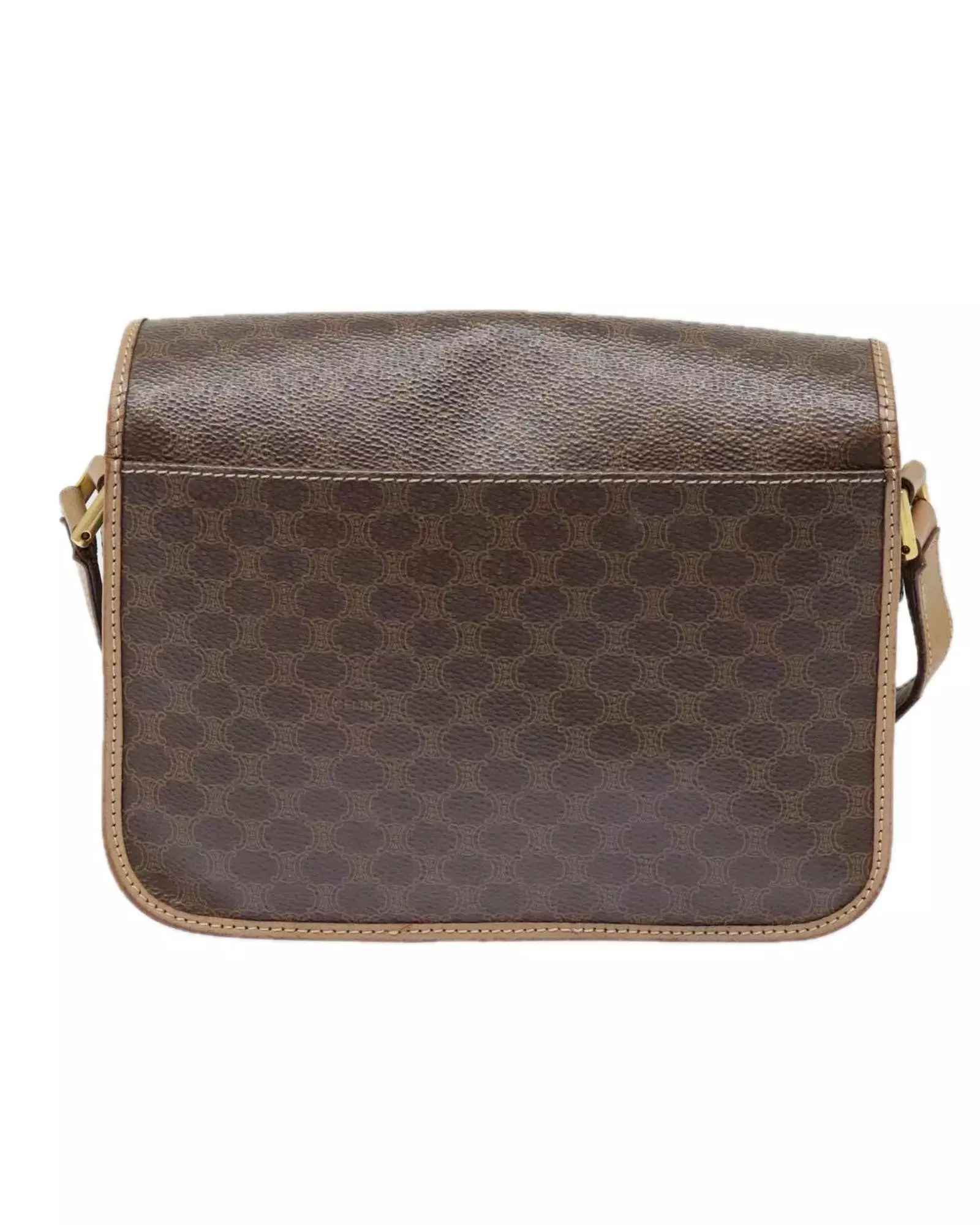 Preloved Vintage Circular Buckle Crossbody Wo - Brown Shoulder Bags alternative image