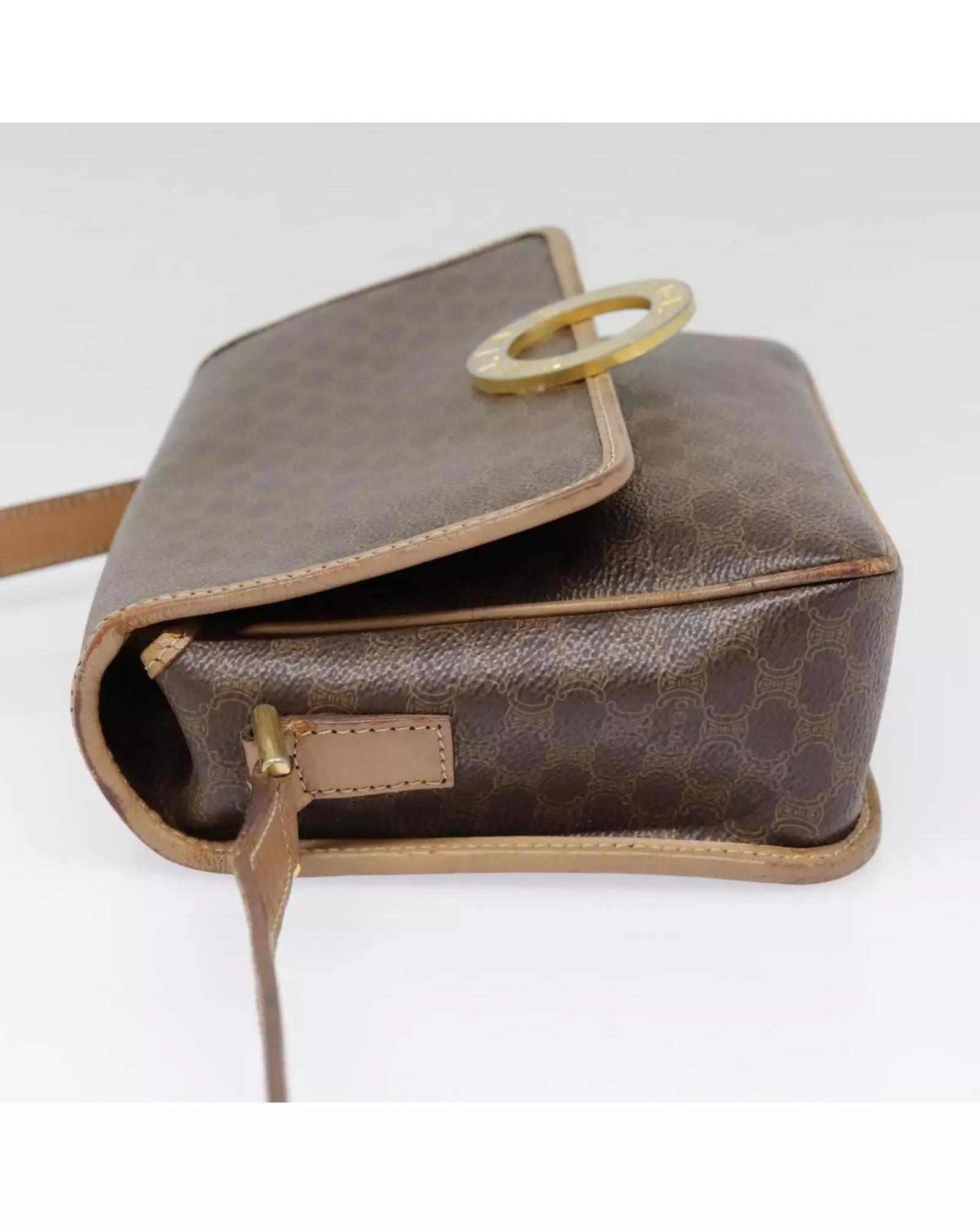 Preloved Vintage Circular Buckle Crossbody Wo - Brown Shoulder Bags alternative image