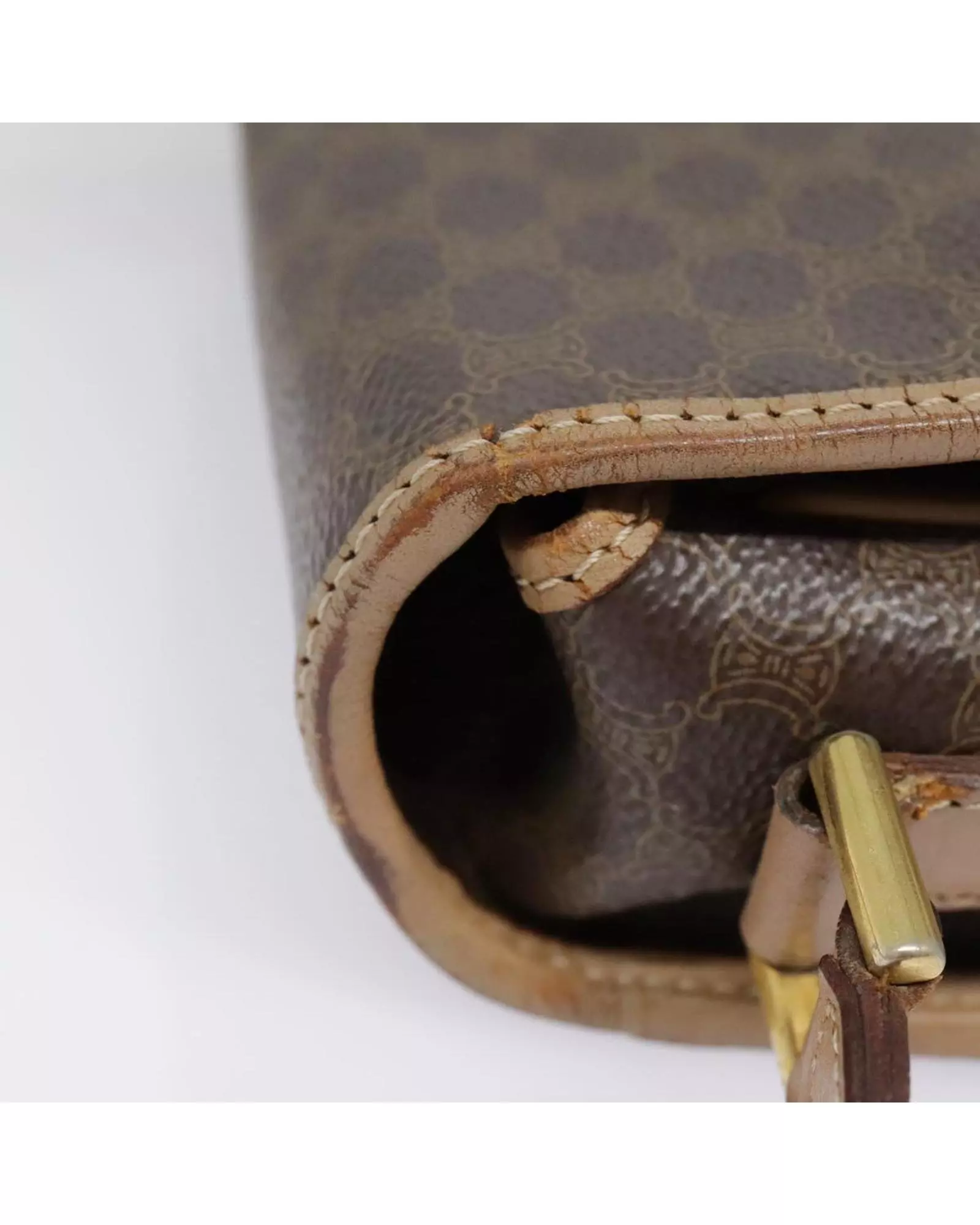 Preloved Vintage Circular Buckle Crossbody Wo - Brown Shoulder Bags alternative image
