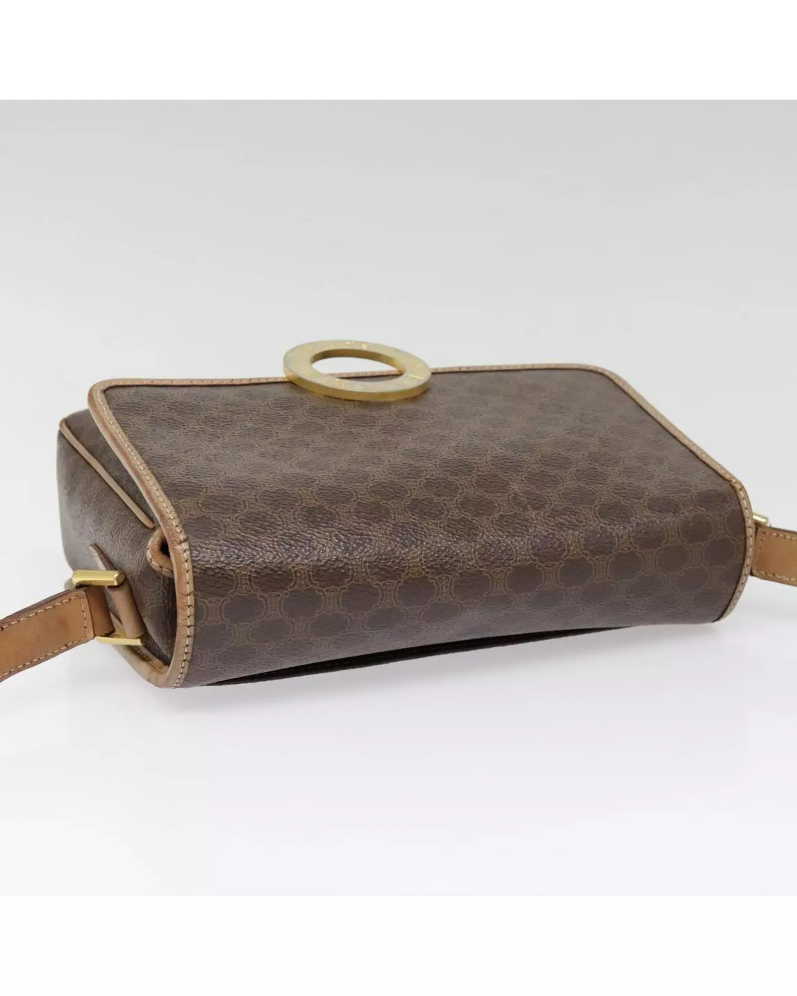 Preloved Vintage Circular Buckle Crossbody Wo - Brown Shoulder Bags alternative image
