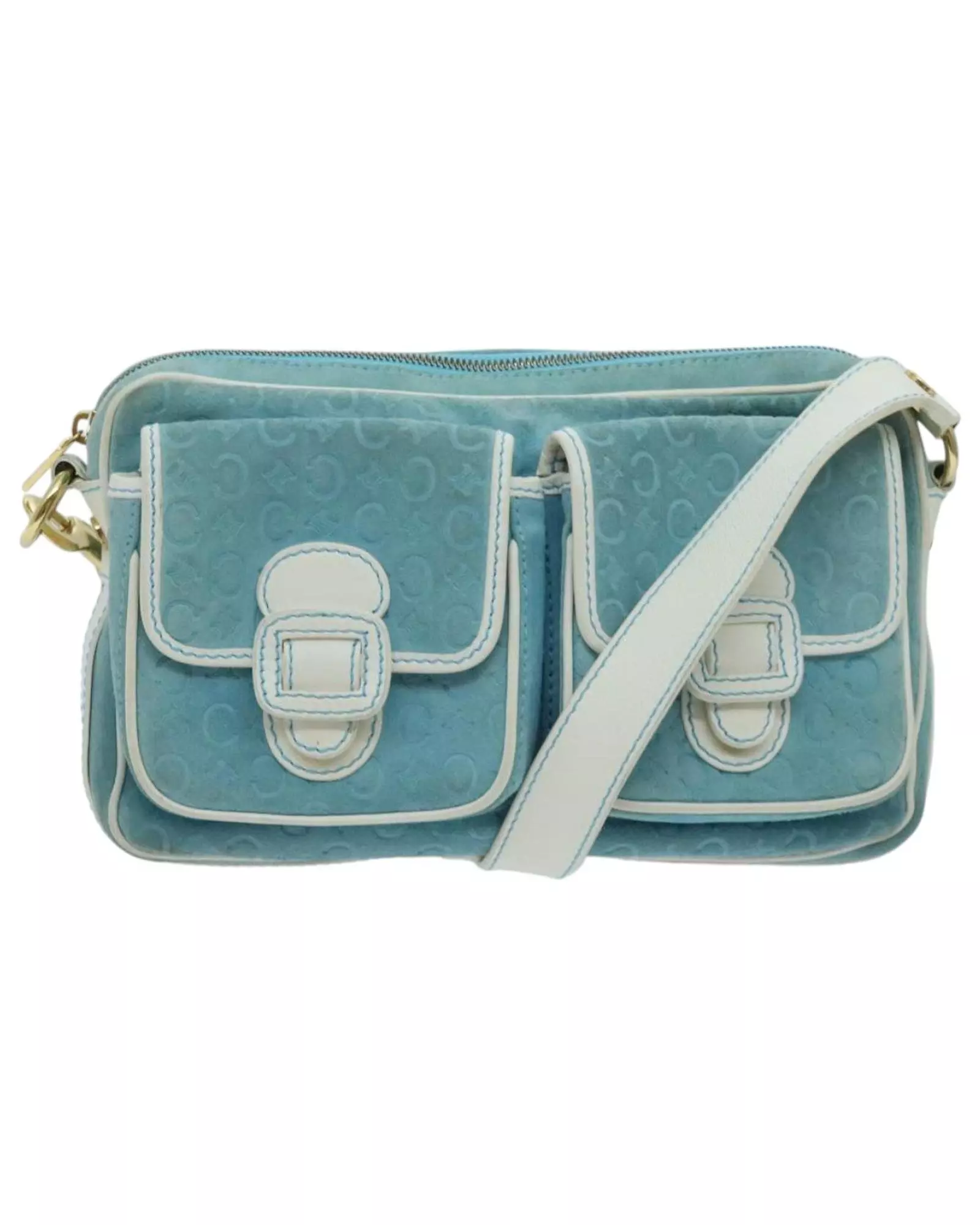 Preloved Cline Suede Shoulder Bag Light Blue Women alternative image