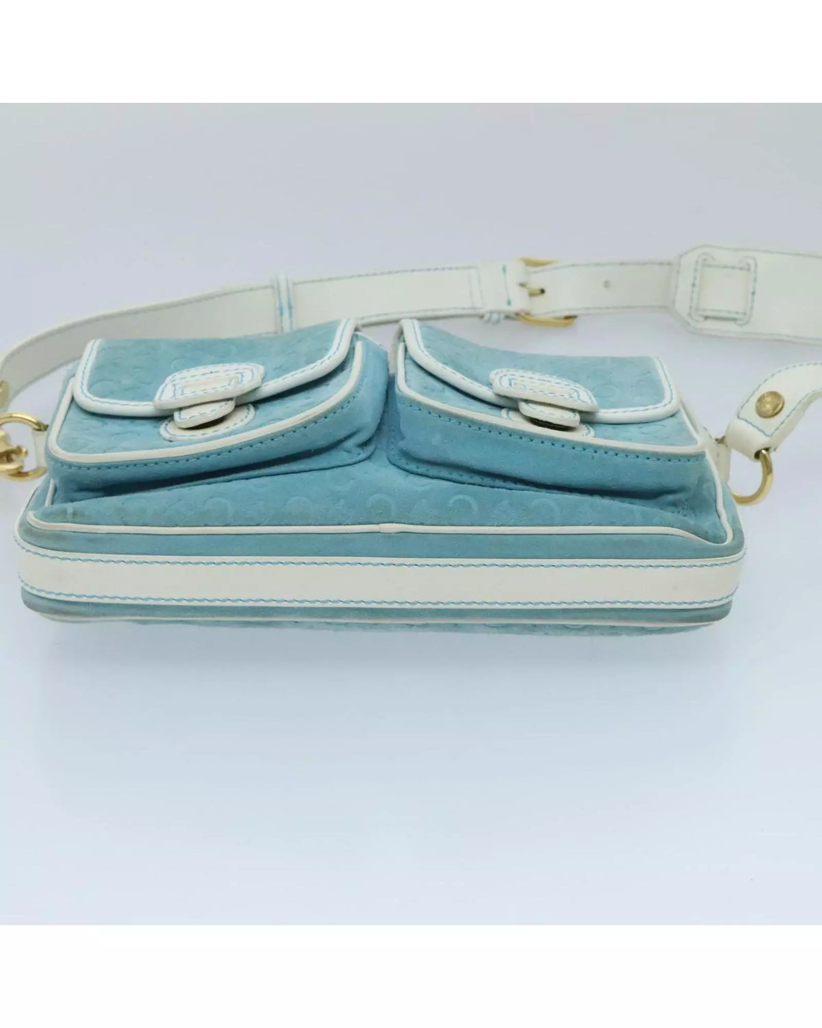 Preloved Cline Suede Shoulder Bag Light Blue Women alternative image