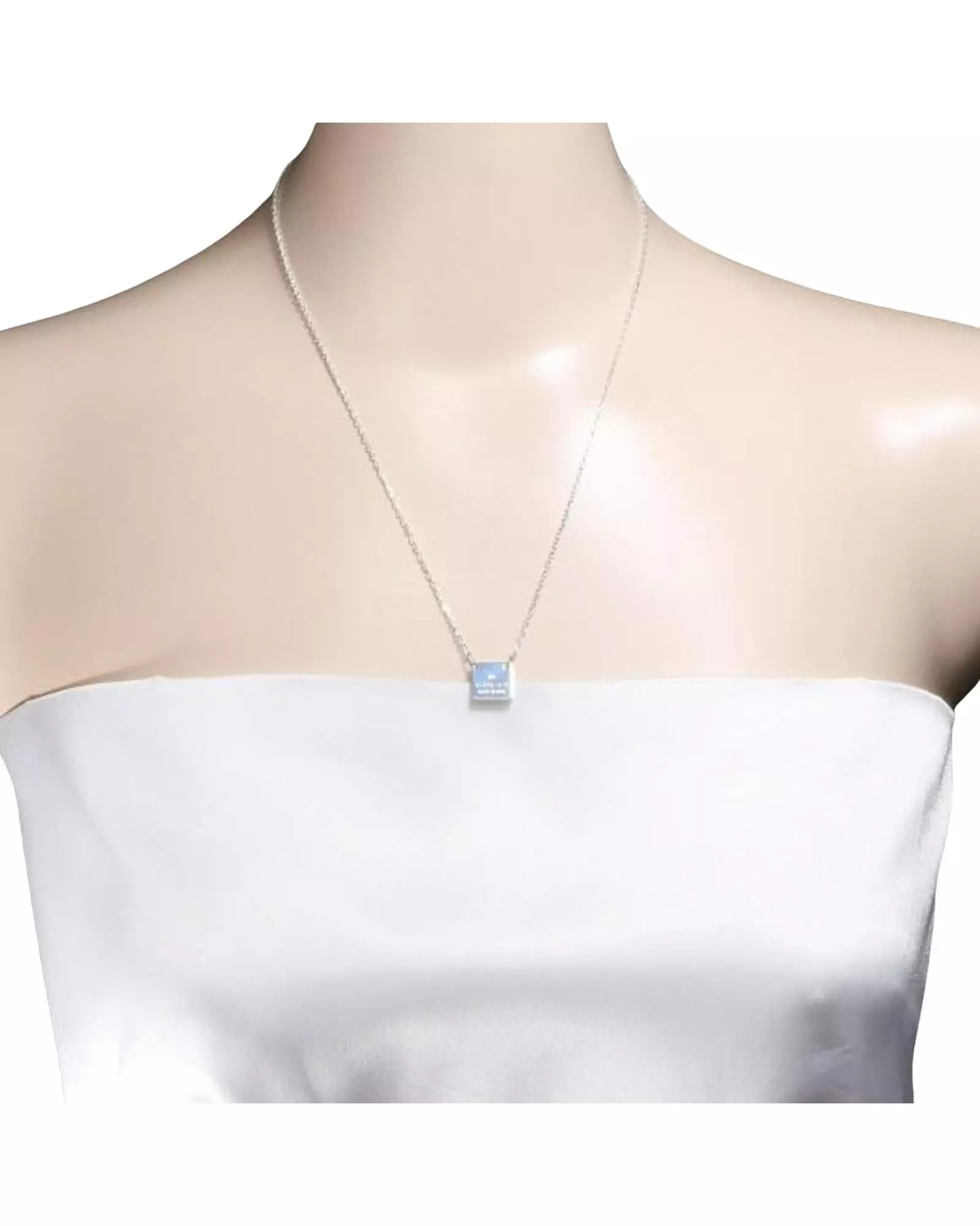 Preloved Square Pendant Necklace Wo - Silver alternative image