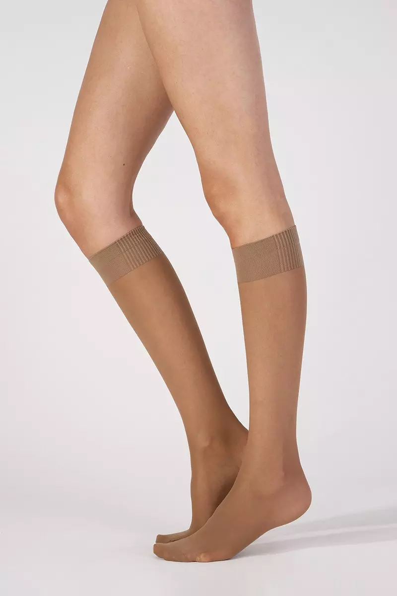 15 Denier Ultimate Shine Knee Highs - Nude alternative image