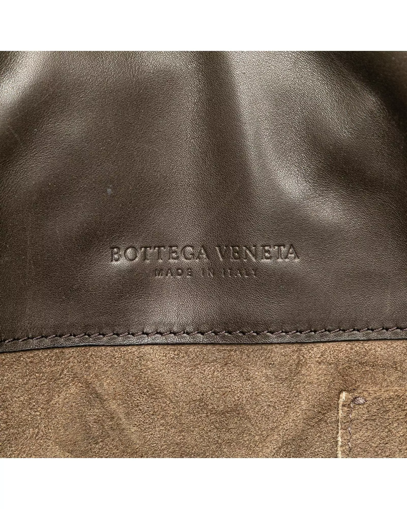 Preloved Intrecciato Leather Tote Braided Design Wo - Brown Tote alternative image
