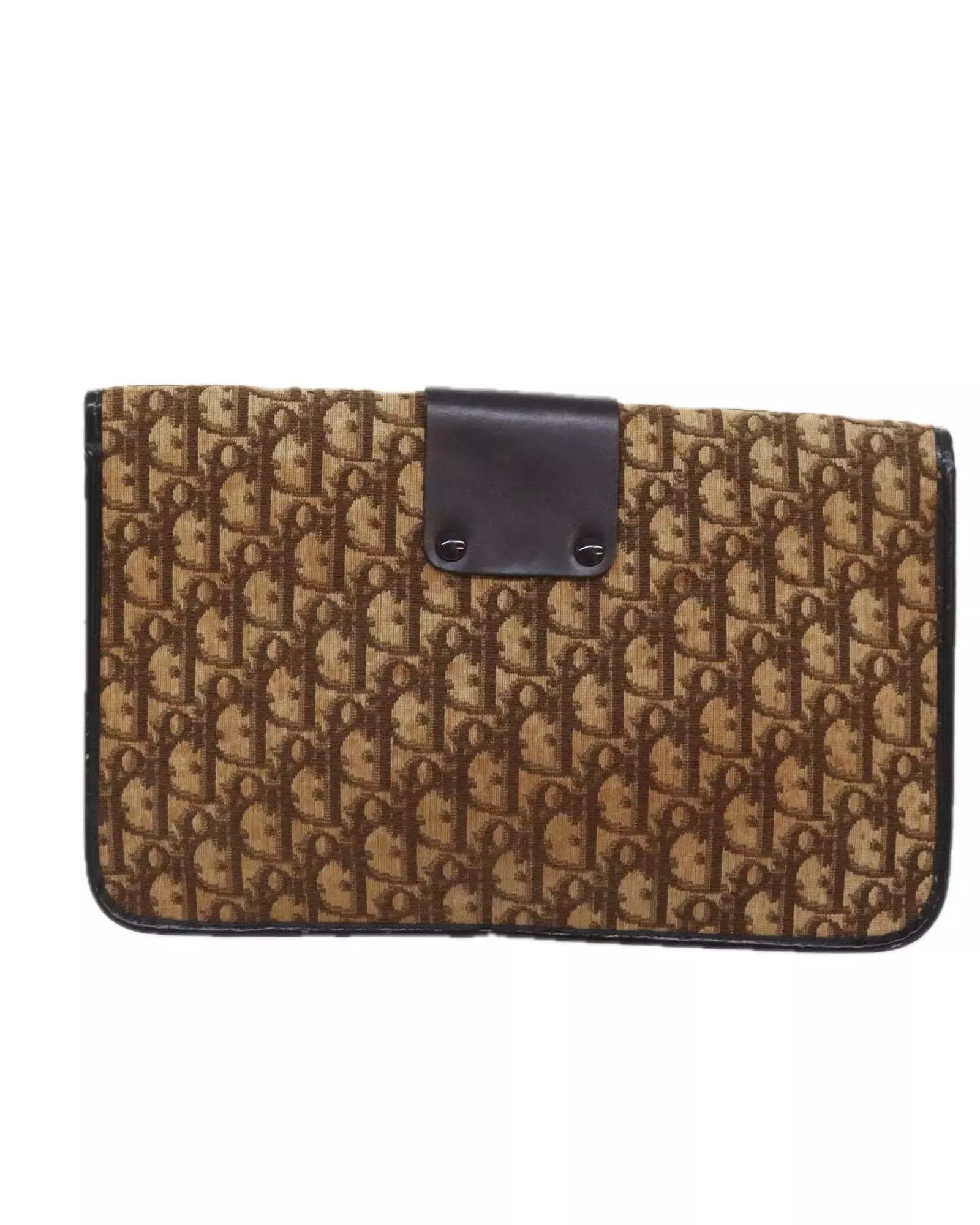 Preloved Vintage Clutch Oblique Canvas Women - Brown Clutch Bags alternative image