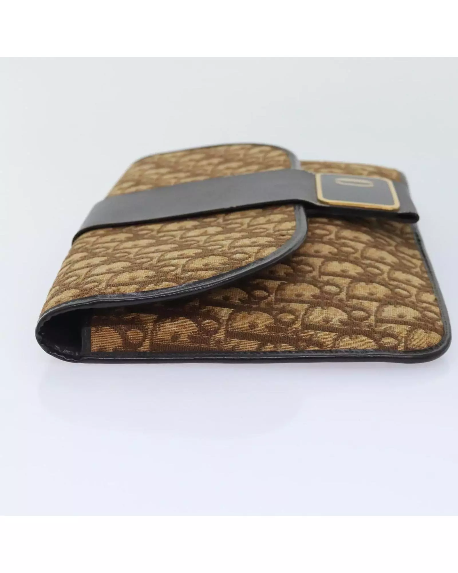 Preloved Vintage Clutch Oblique Canvas Women - Brown Clutch Bags alternative image
