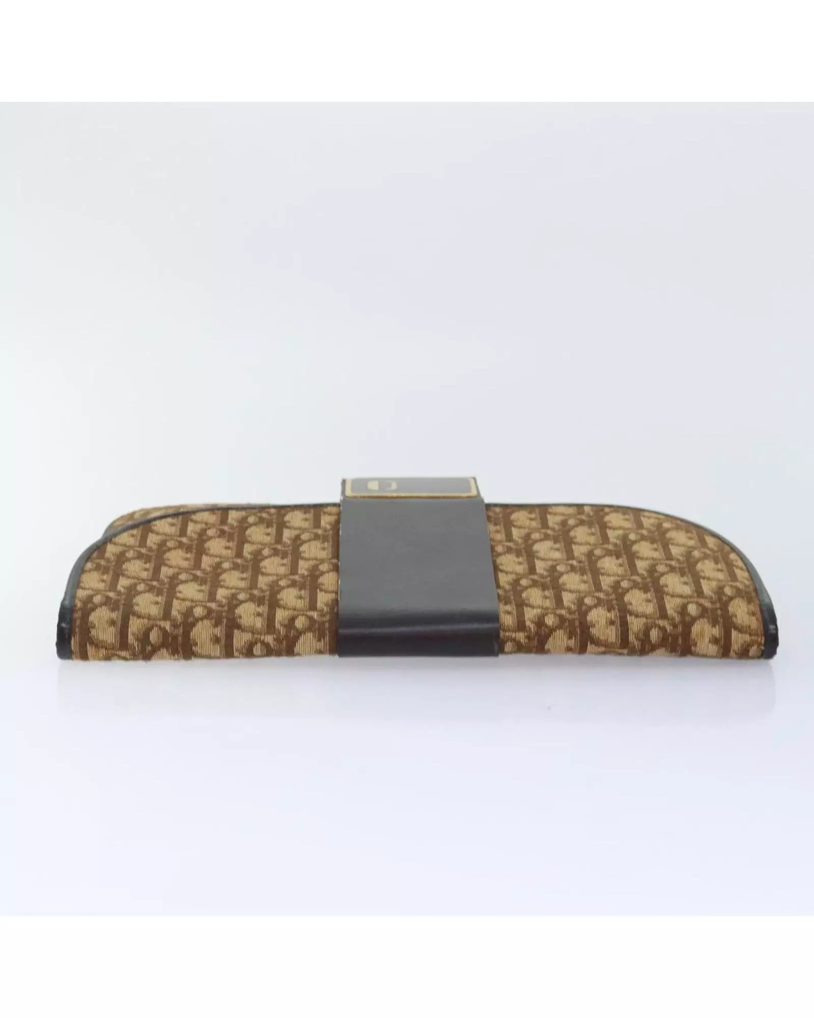 Preloved Vintage Clutch Oblique Canvas Women - Brown Clutch Bags alternative image