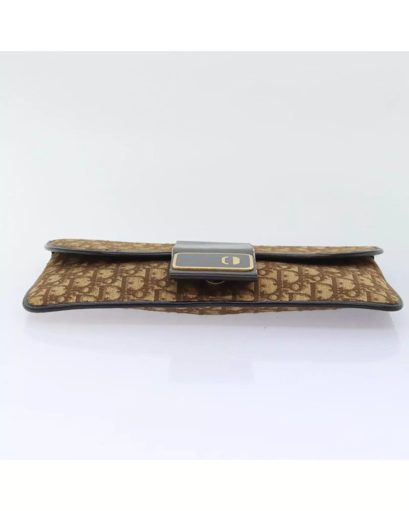Preloved Vintage Clutch Oblique Canvas Women - Brown Clutch Bags alternative image