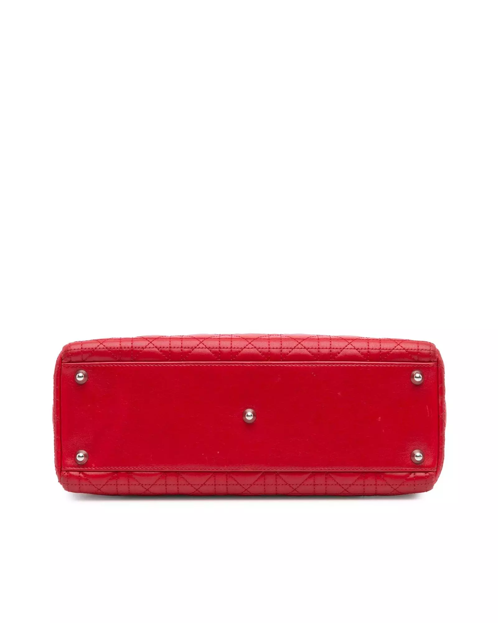 Preloved Lady Medium Tote Red Lambskin Women Messenger Bags alternative image