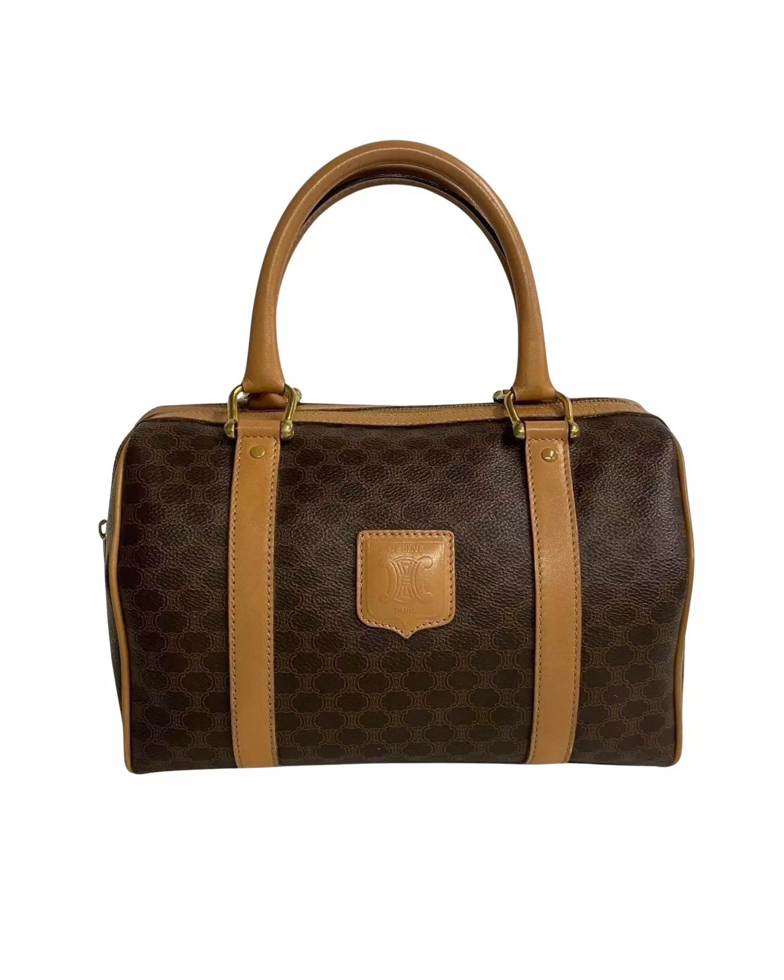 Preloved Vintage Boston Bag Macadam Style Wo - Brown Handbags alternative image