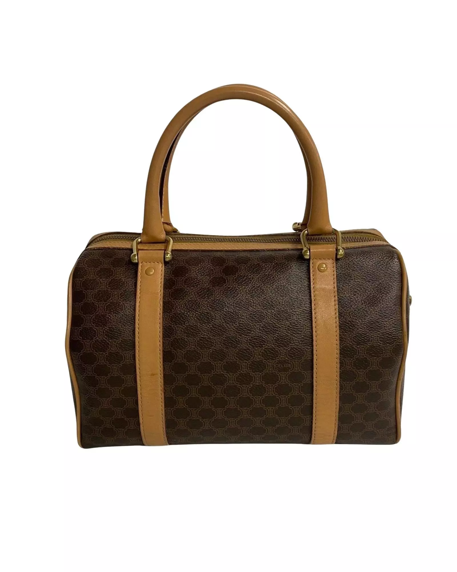 Preloved Vintage Boston Bag Macadam Style Wo - Brown Handbags alternative image