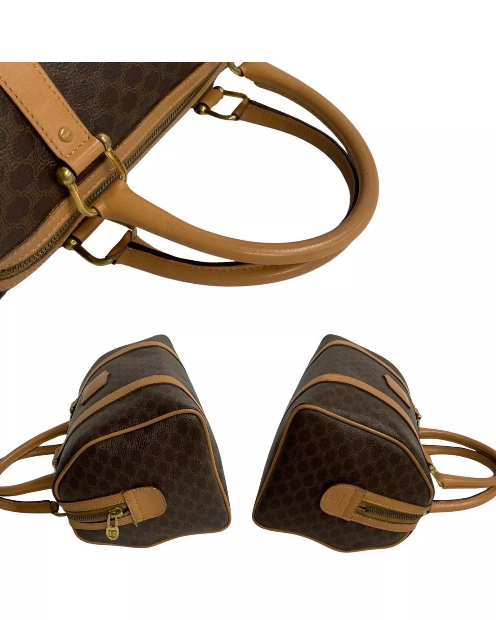 Preloved Vintage Boston Bag Macadam Style Wo - Brown Handbags alternative image