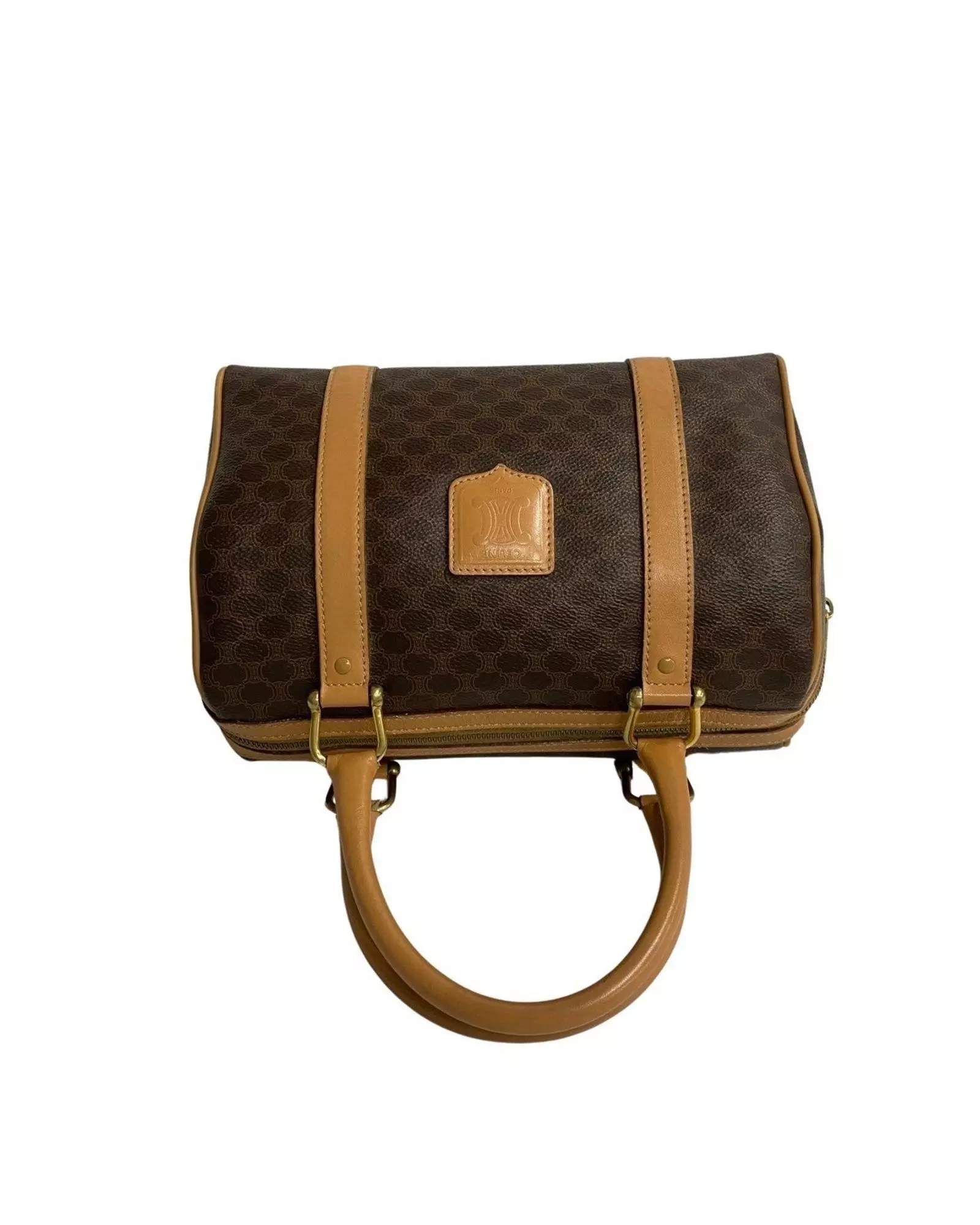 Preloved Vintage Boston Bag Macadam Style Wo - Brown Handbags alternative image
