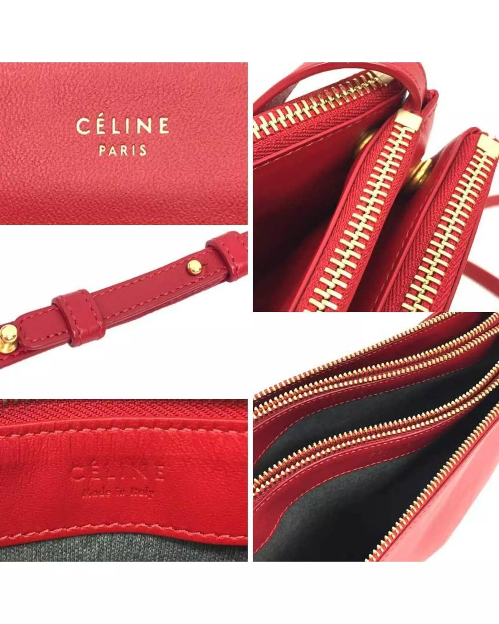 Preloved Triomphe Canvas Crossbody Bag Wo - Red Clutch Bags alternative image
