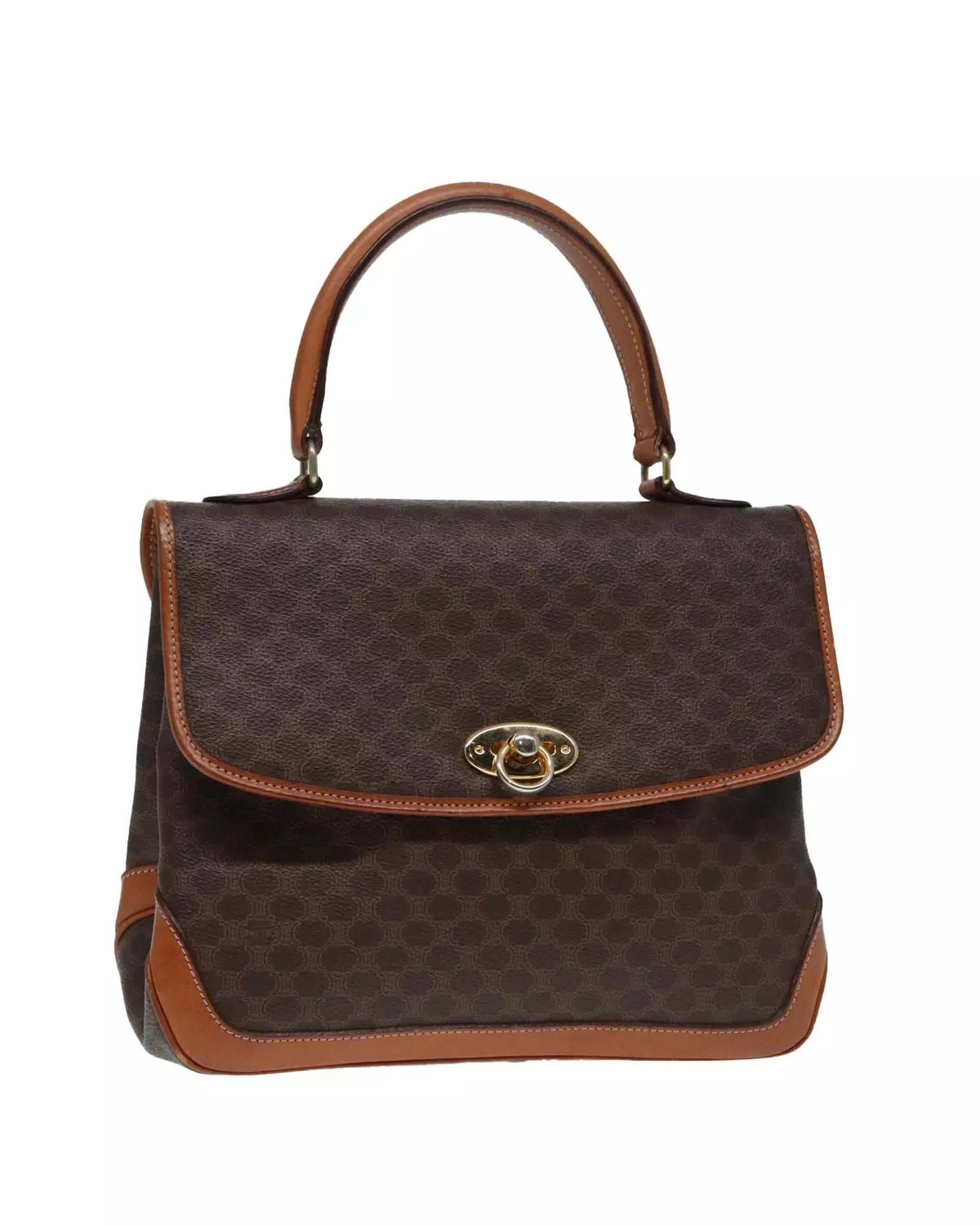 Preloved Vintage Top Handle Handbag Women - Brown alternative image
