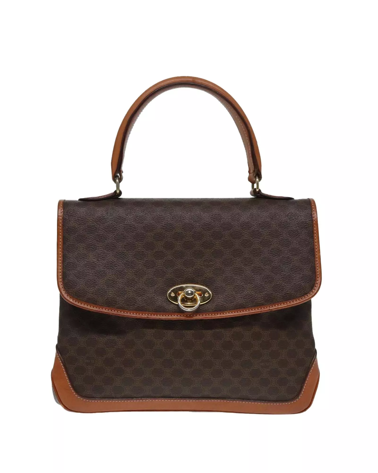 Preloved Vintage Top Handle Handbag Women - Brown alternative image