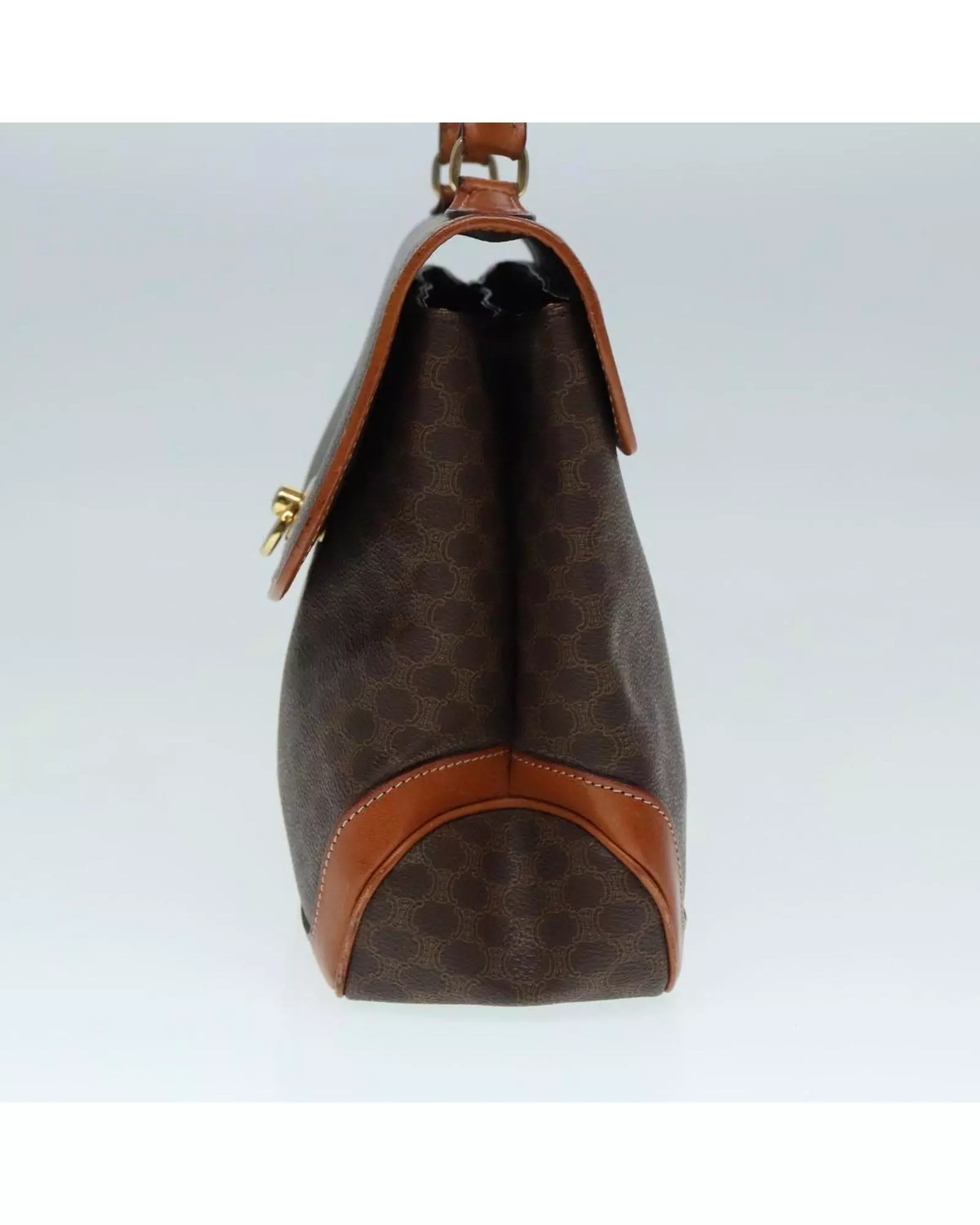 Preloved Vintage Top Handle Handbag Women - Brown alternative image