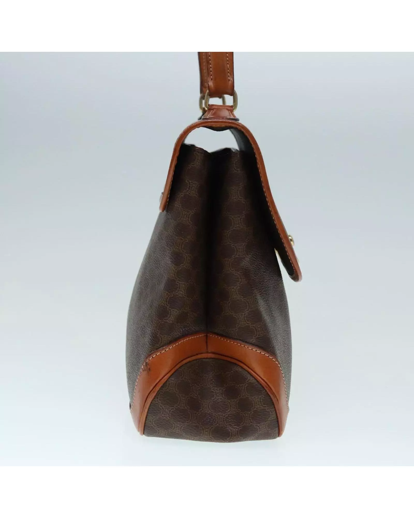 Preloved Vintage Top Handle Handbag Women - Brown alternative image