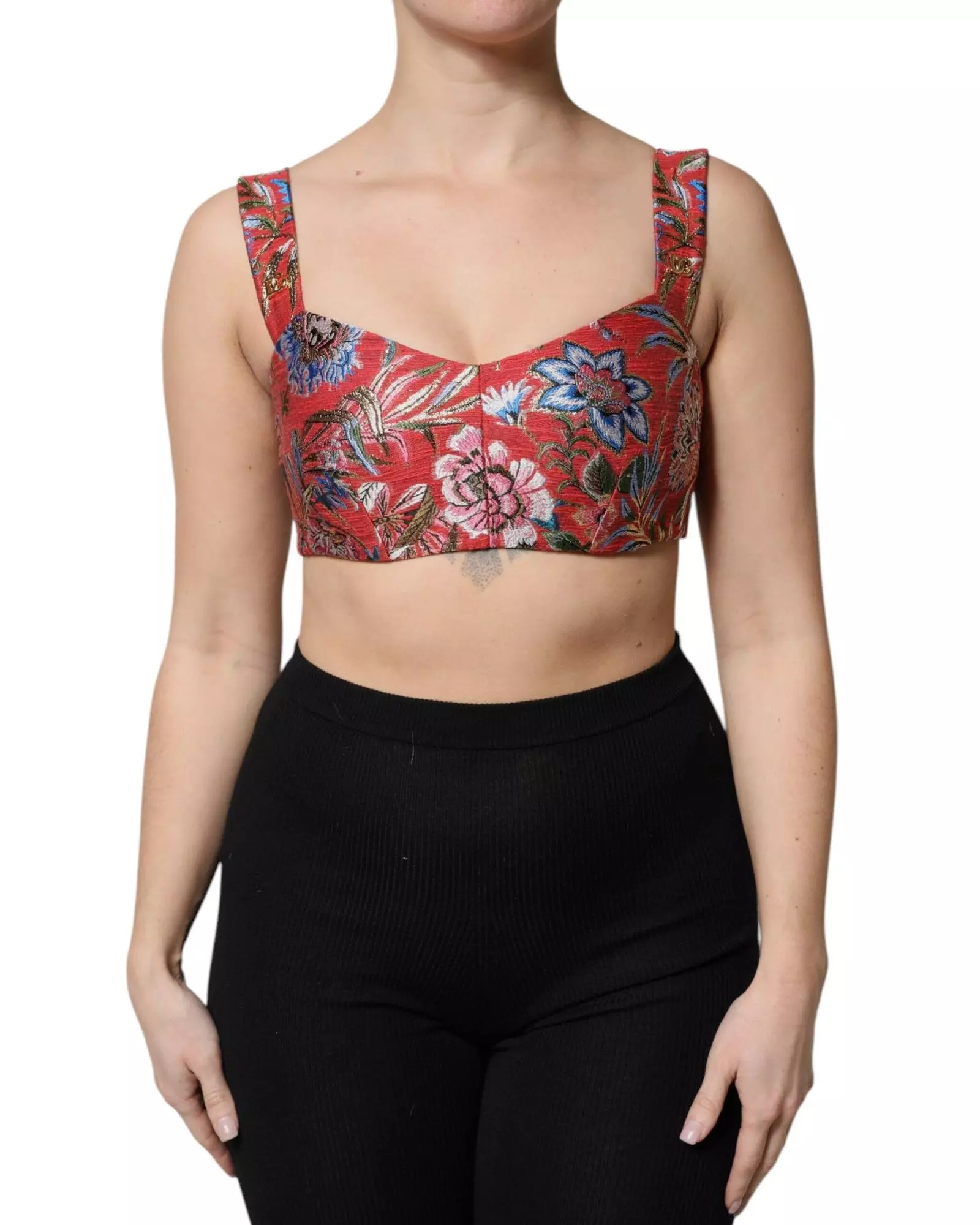 Tシャツ・カットソー DOLCE & GABBANA Fuchsia Tweed Crop-Top Dolce & Gabbana Fuchsia Tweed Crop-top | italist
