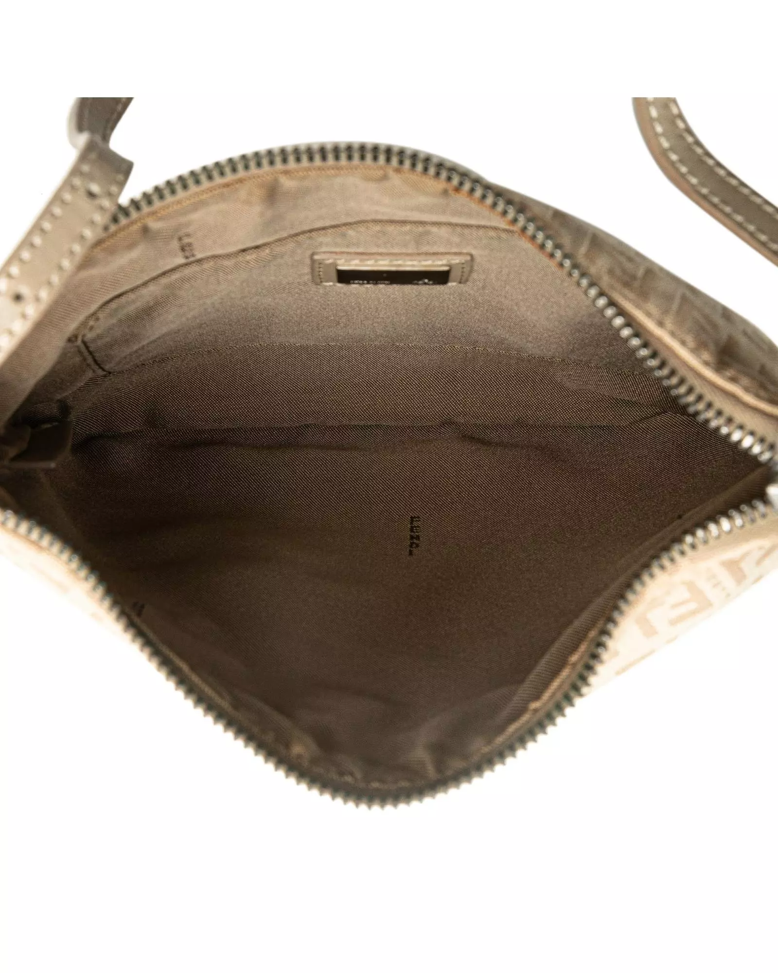 Preloved Beige FF Canvas Crossbody Bag Women - Brown alternative image
