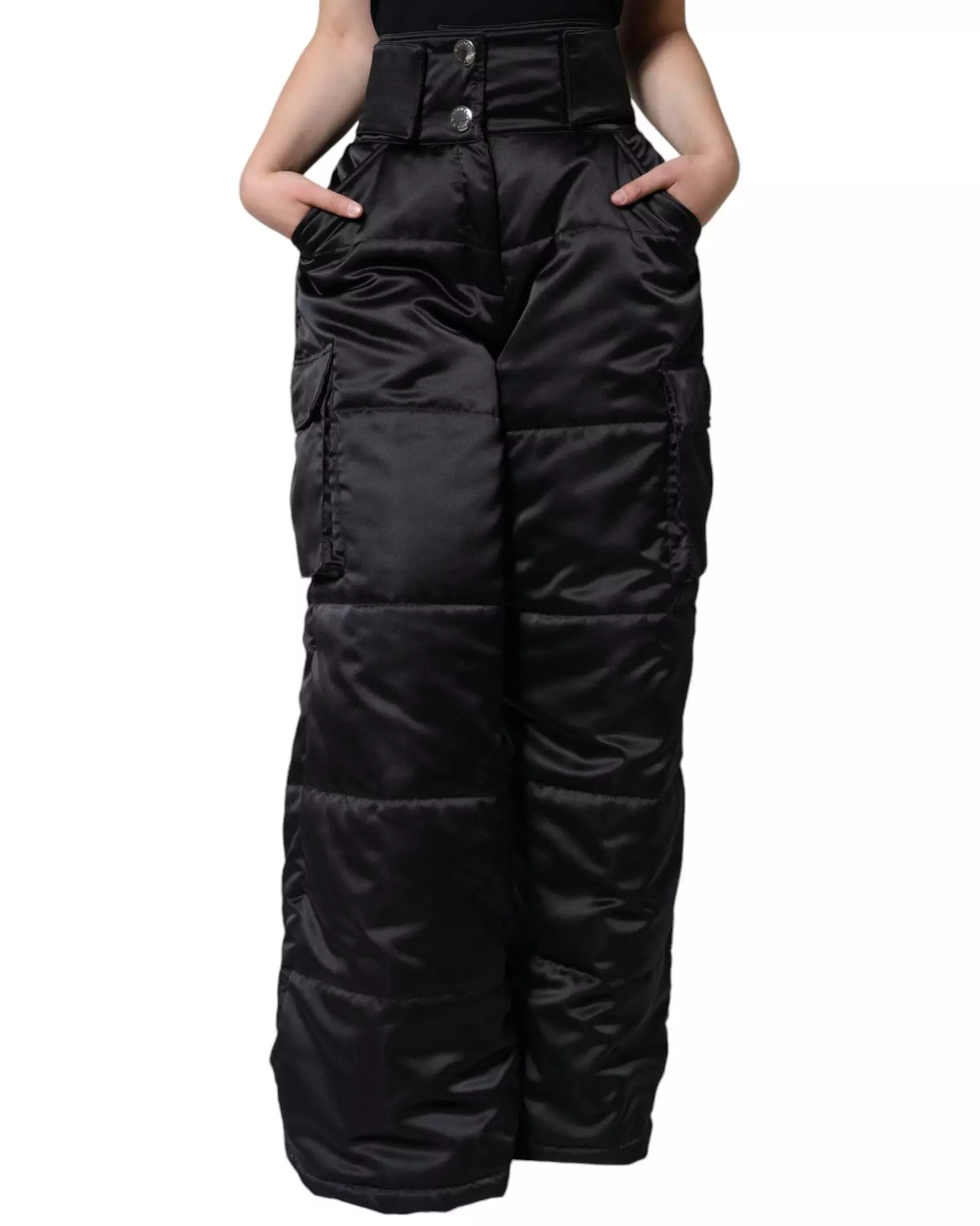 Dolce & Gabbana BLACK SILK WIDE-LEG PANTS ワイド パンツ 美脚 DOLCE&GABBANA Silk-chiffon wide-leg pants | NET-A-PORTER