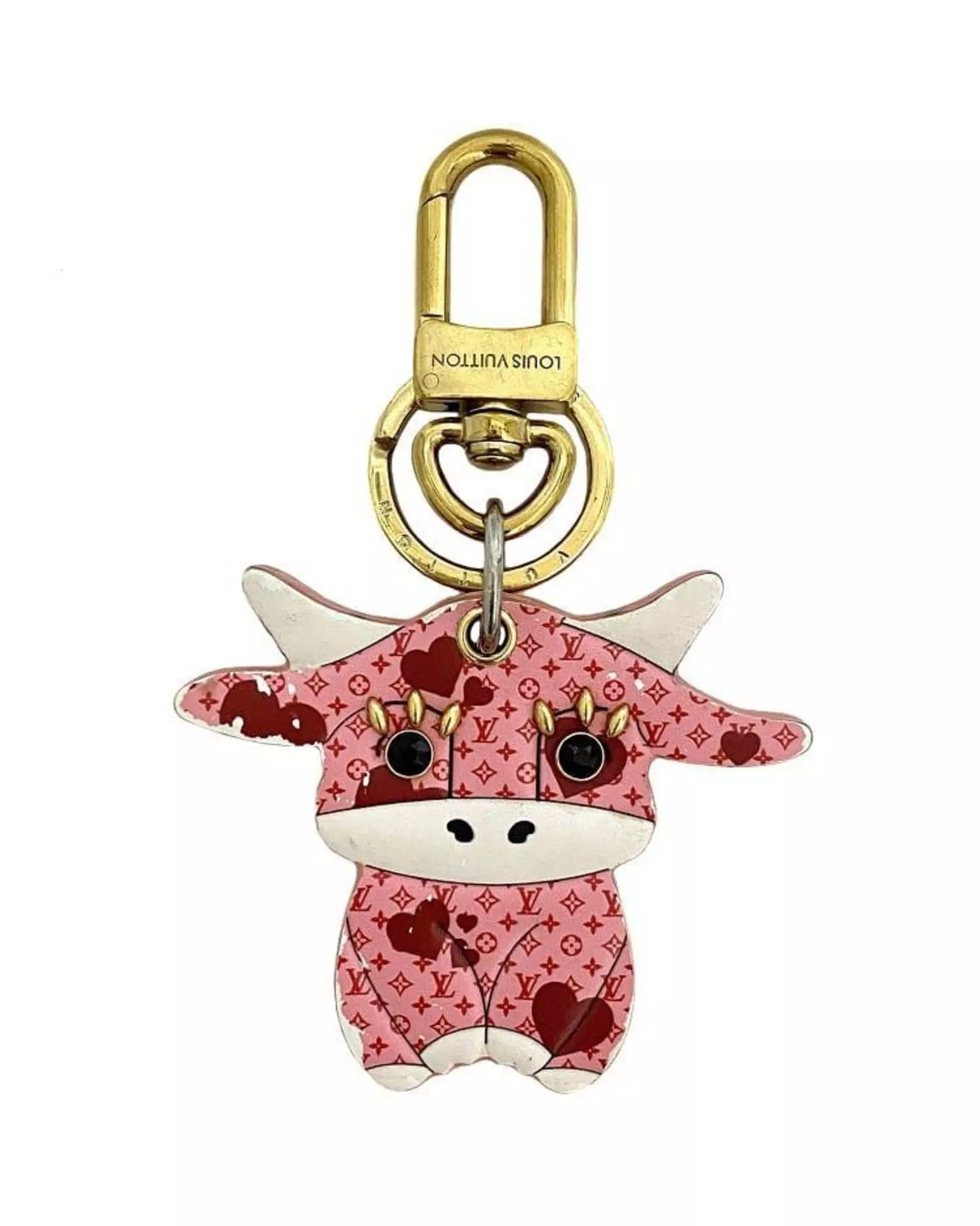 Preloved Cow Keychain Monogram Empreinte MP3267 Wo - Pink Wallets alternative image