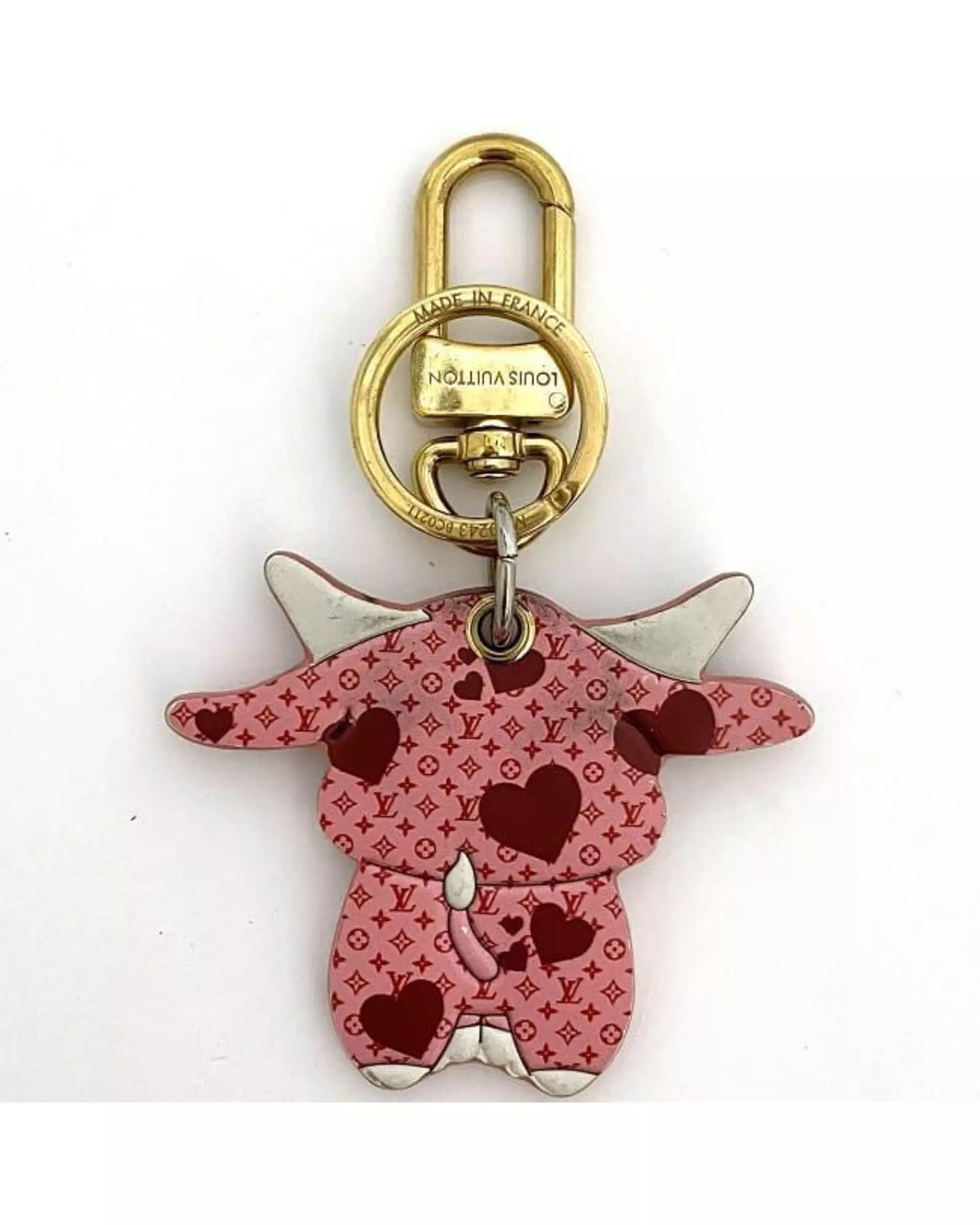 Preloved Cow Keychain Monogram Empreinte MP3267 Wo - Pink Wallets alternative image