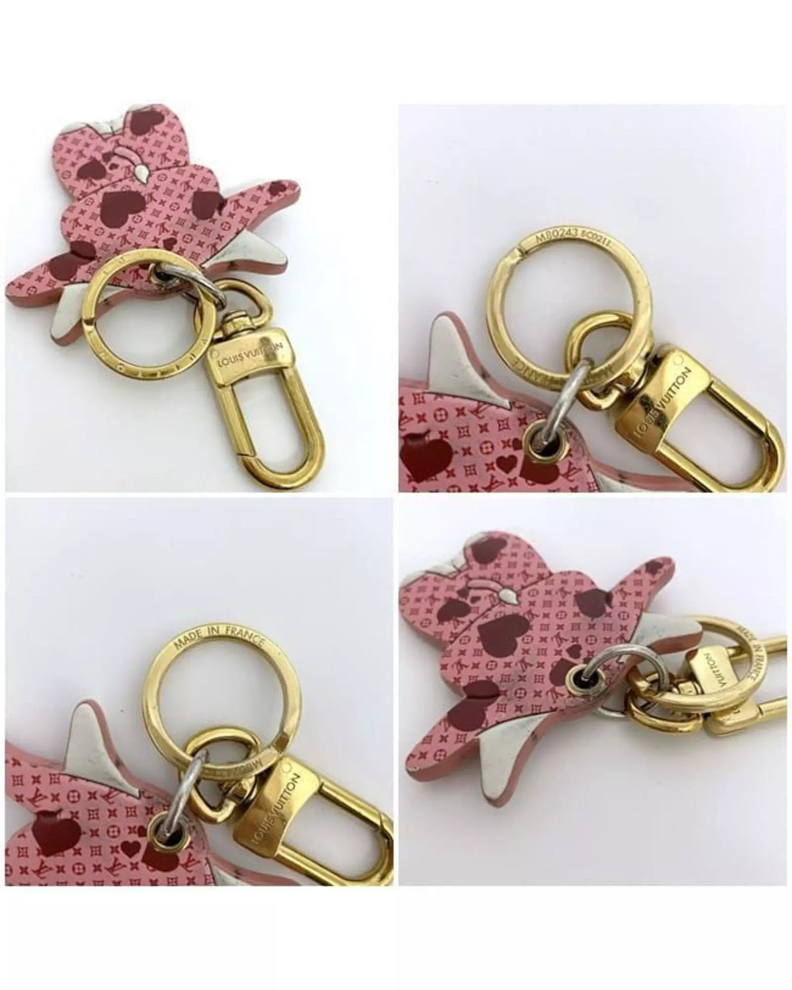 Preloved Cow Keychain Monogram Empreinte MP3267 Wo - Pink Wallets alternative image