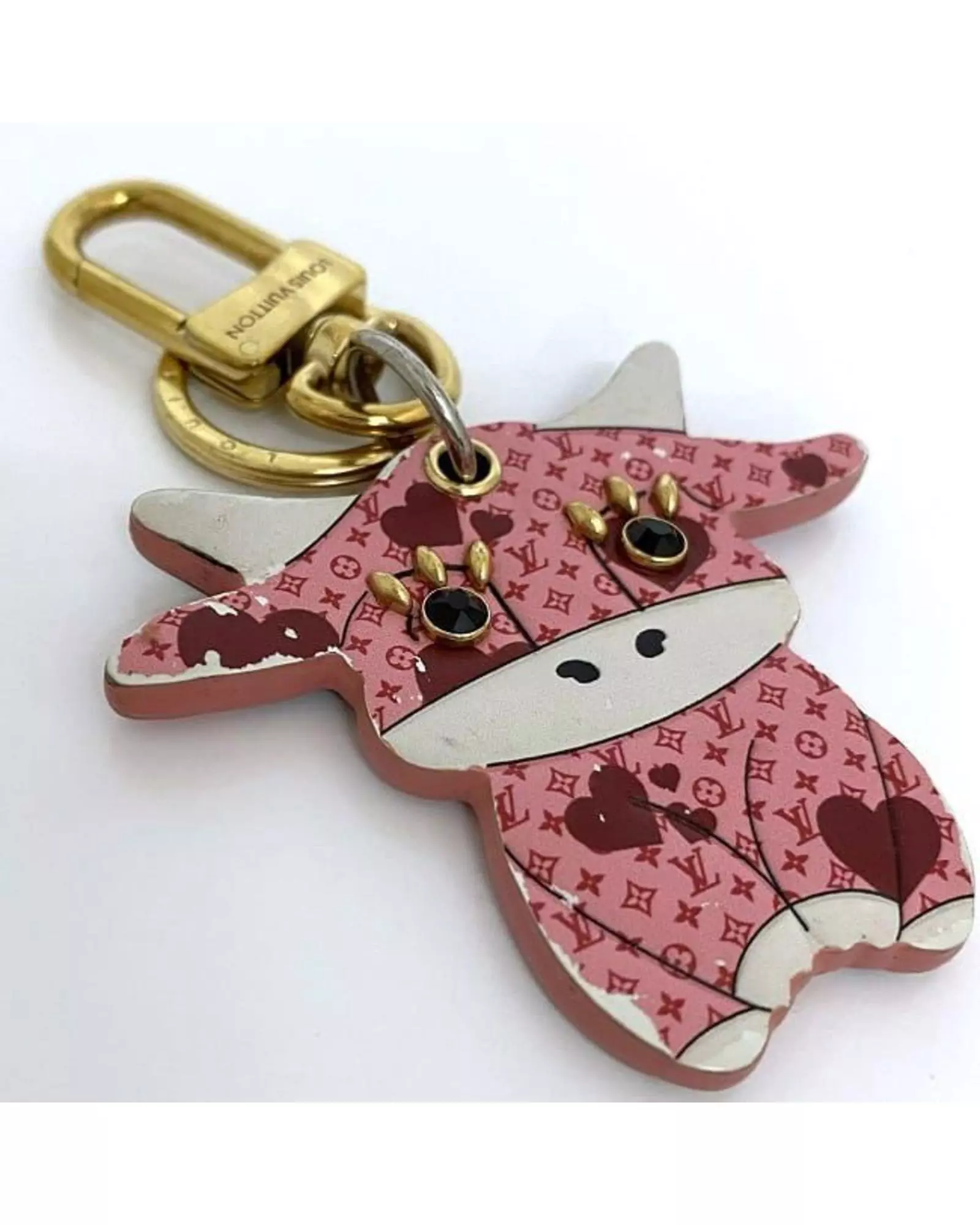 Preloved Cow Keychain Monogram Empreinte MP3267 Wo - Pink Wallets alternative image