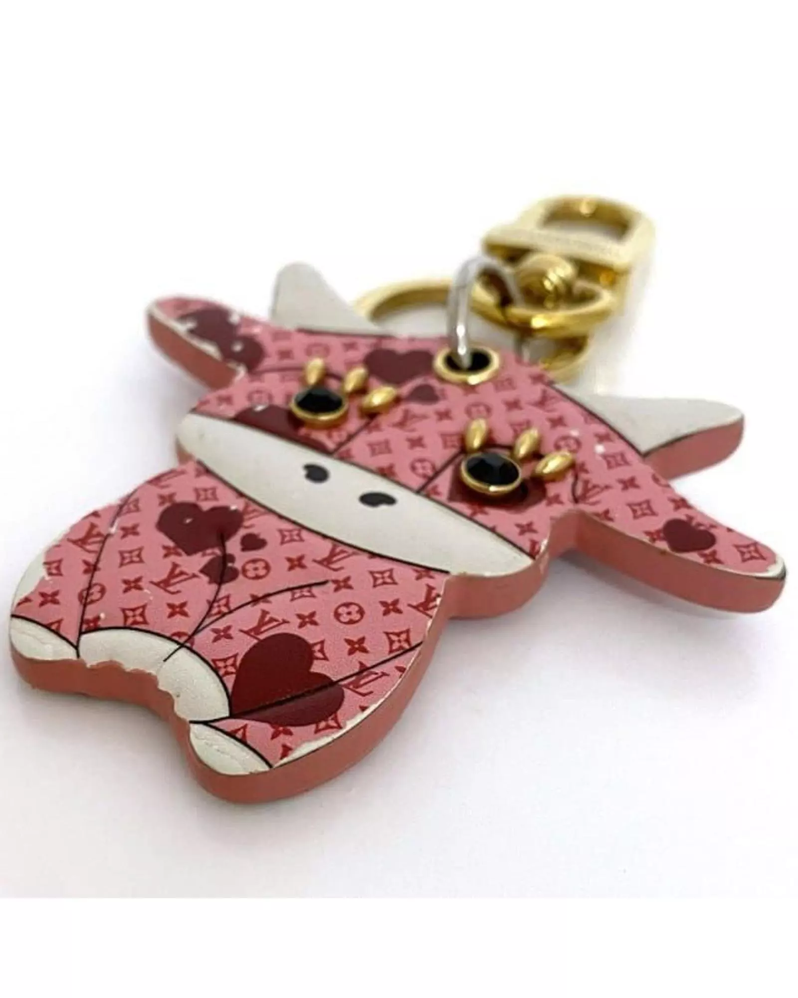 Preloved Cow Keychain Monogram Empreinte MP3267 Wo - Pink Wallets alternative image