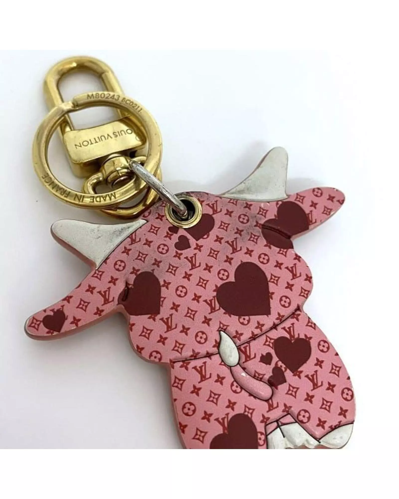 Preloved Cow Keychain Monogram Empreinte MP3267 Wo - Pink Wallets alternative image