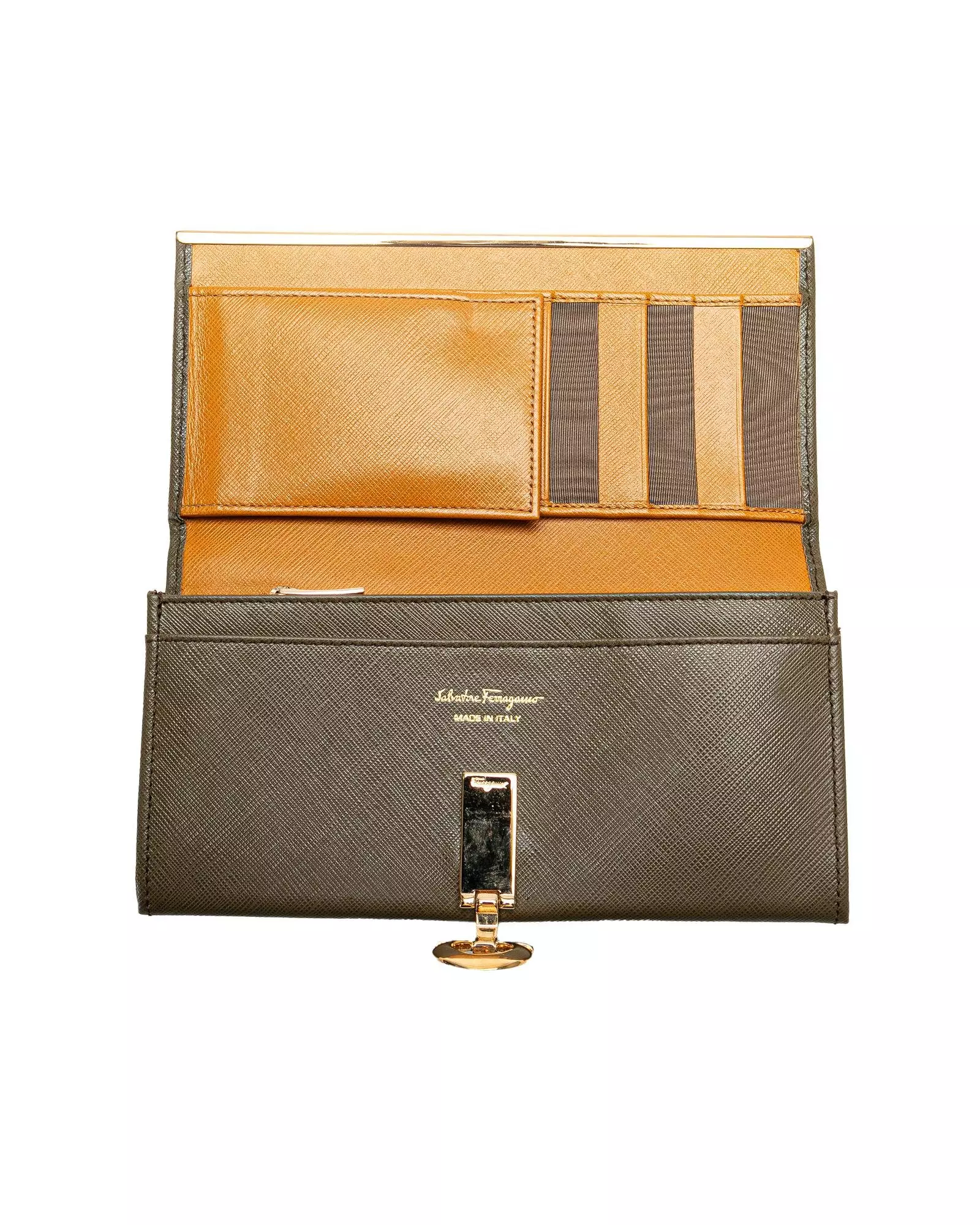 Preloved Gancio City Leather Wallet Women - Brown Long Wallets alternative image