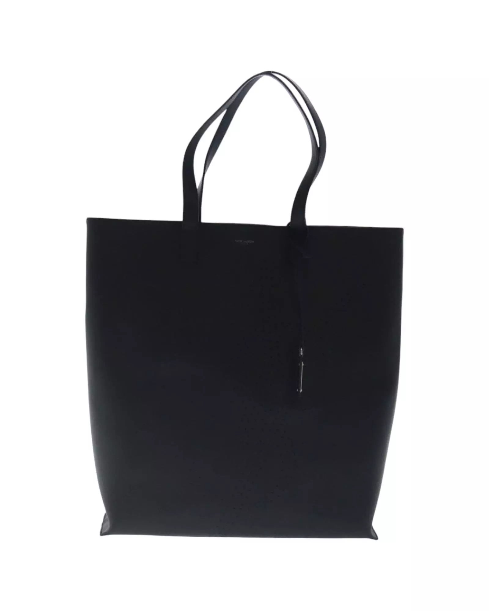 Preloved Shopping Tote Medium Perforated Wo - Black Tote Bags alternative image