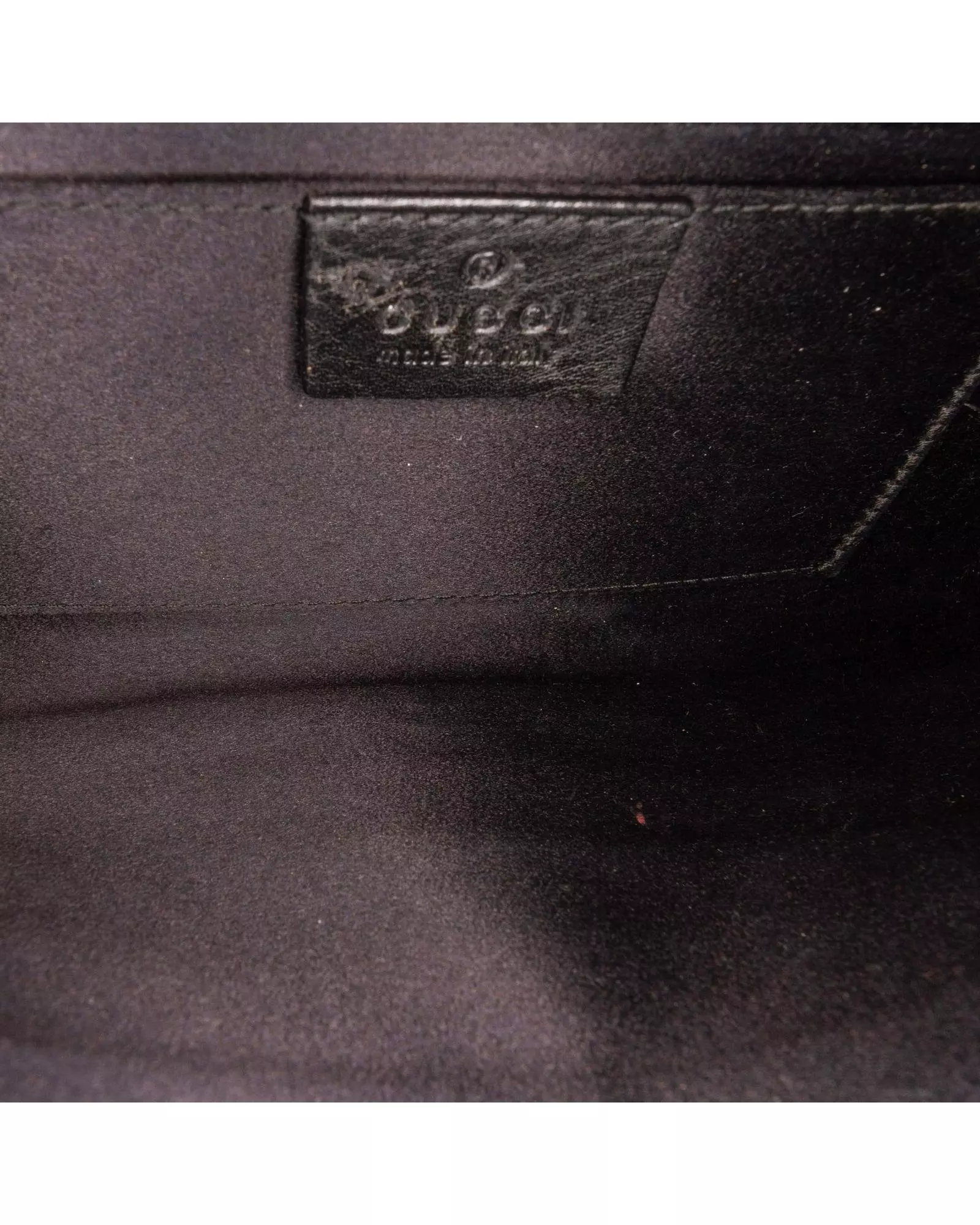 Preloved GG Marmont Black Patent Leather Clutch Bag Women alternative image