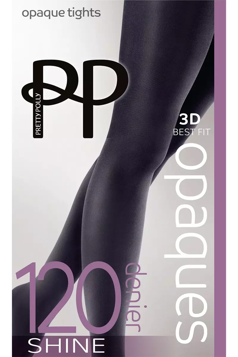 Premium Opaques 120 Denier 3D Shine Tights - Black alternative image
