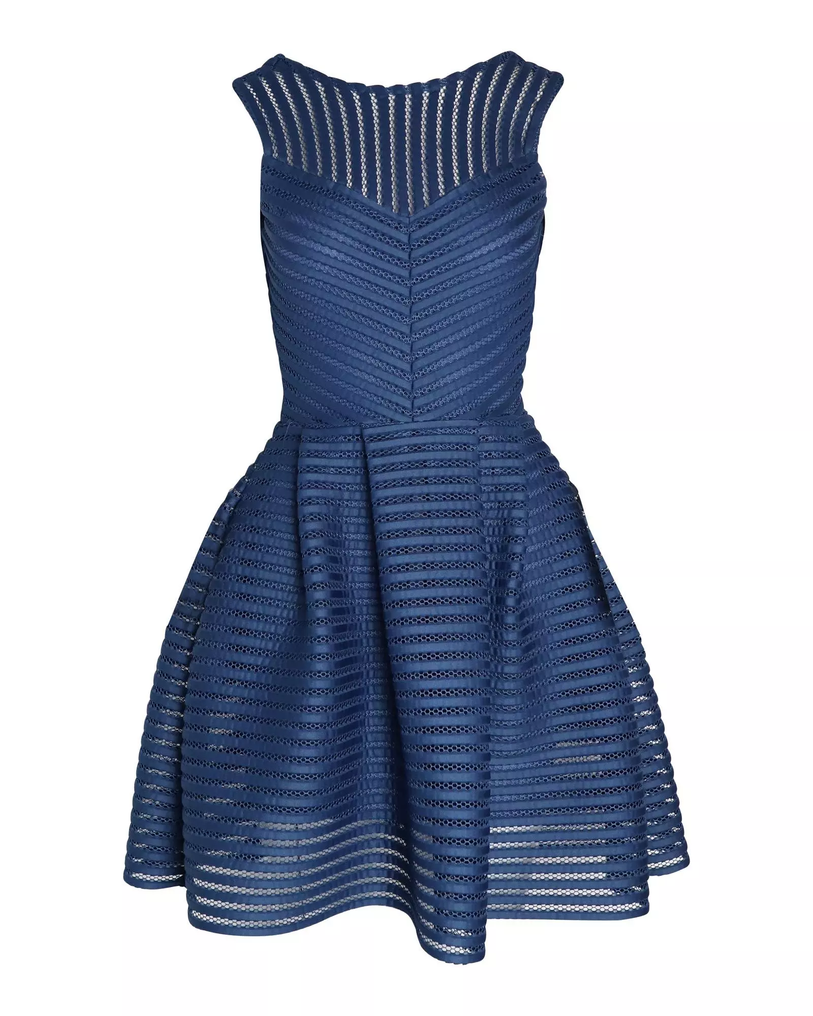 Preloved Fit and Flare Mesh Dress Wo - Blue Mini alternative image